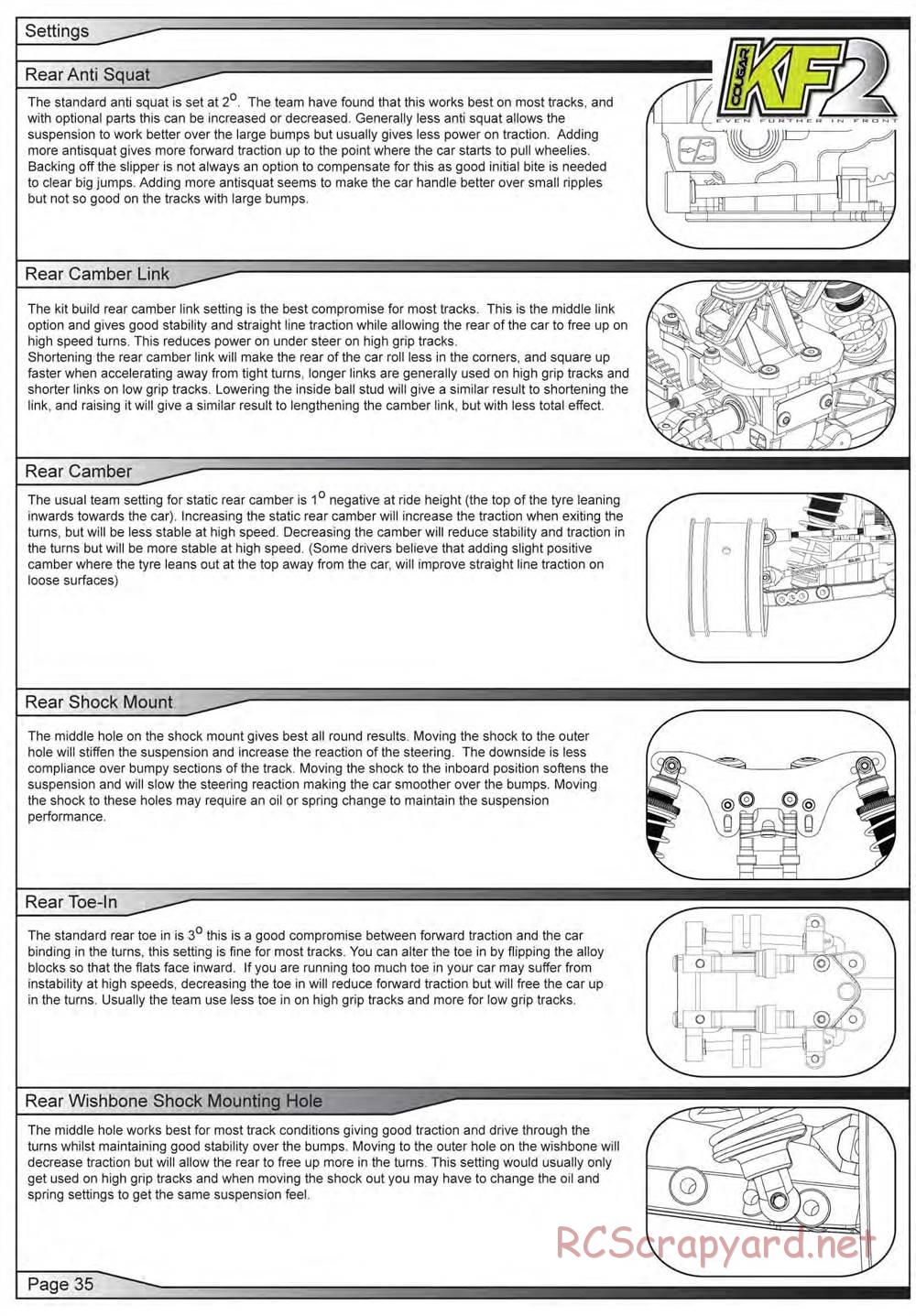 Schumacher - Cougar KF2 - Manual - Page 36