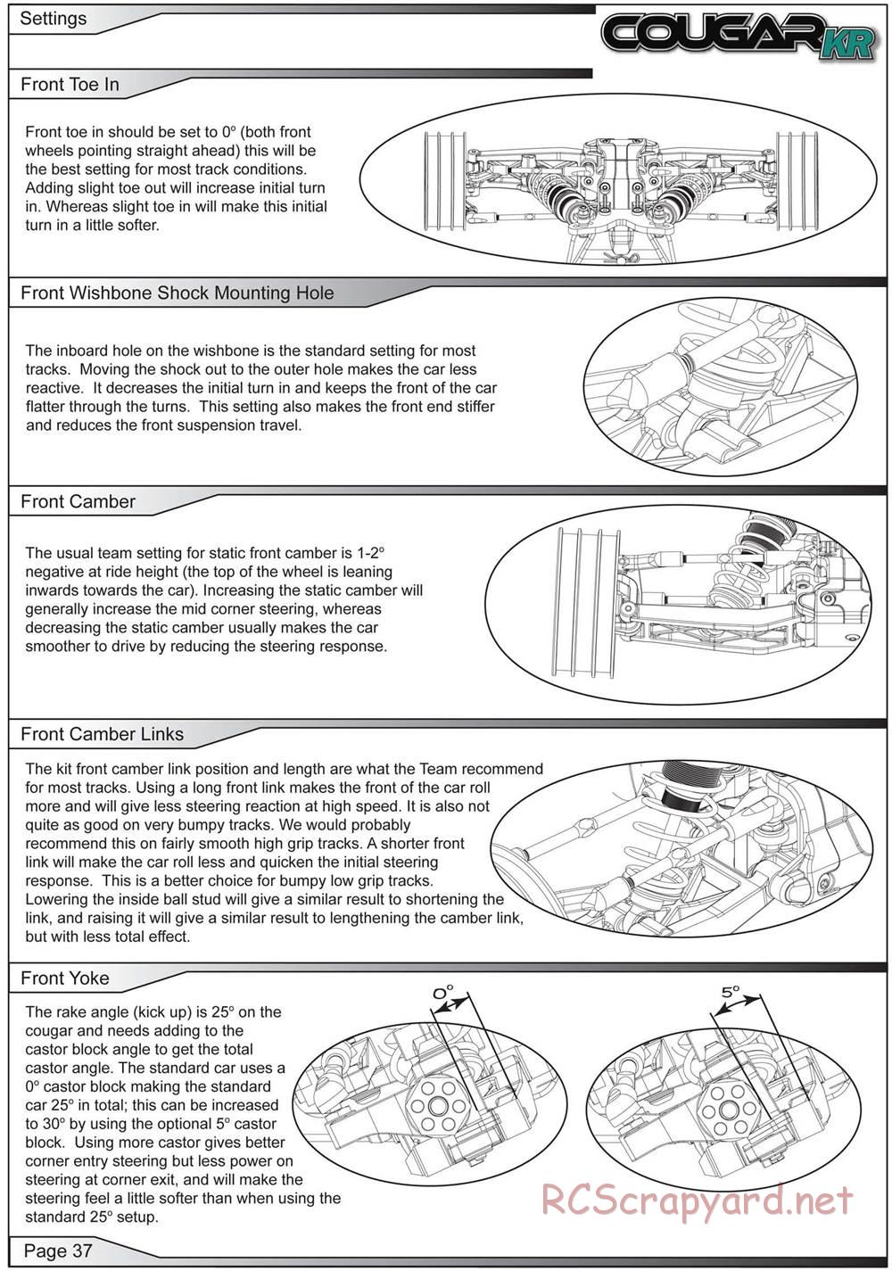 Schumacher - Cougar KR - Manual - Page 38