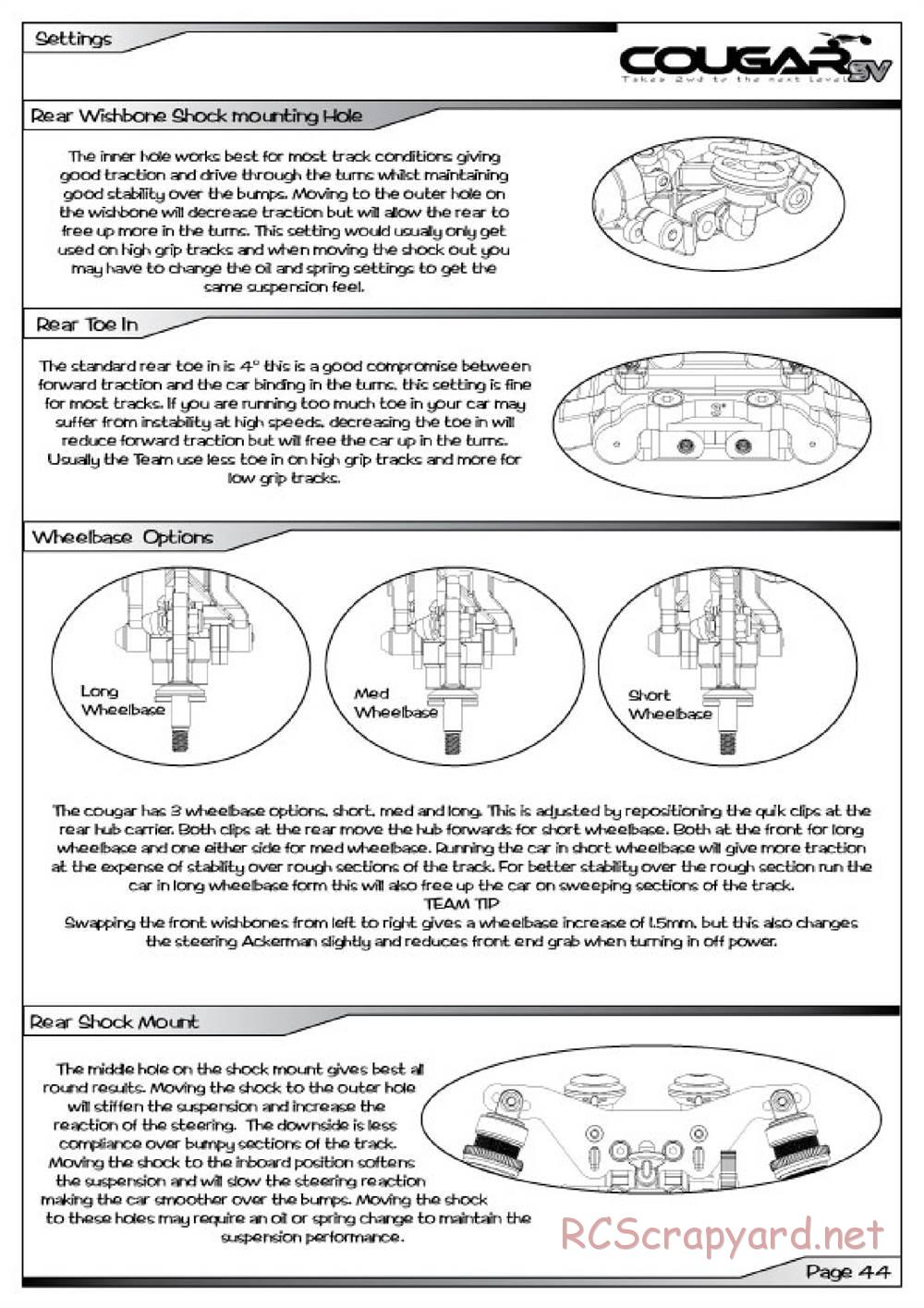 Schumacher - Cougar SV - Manual - Page 45