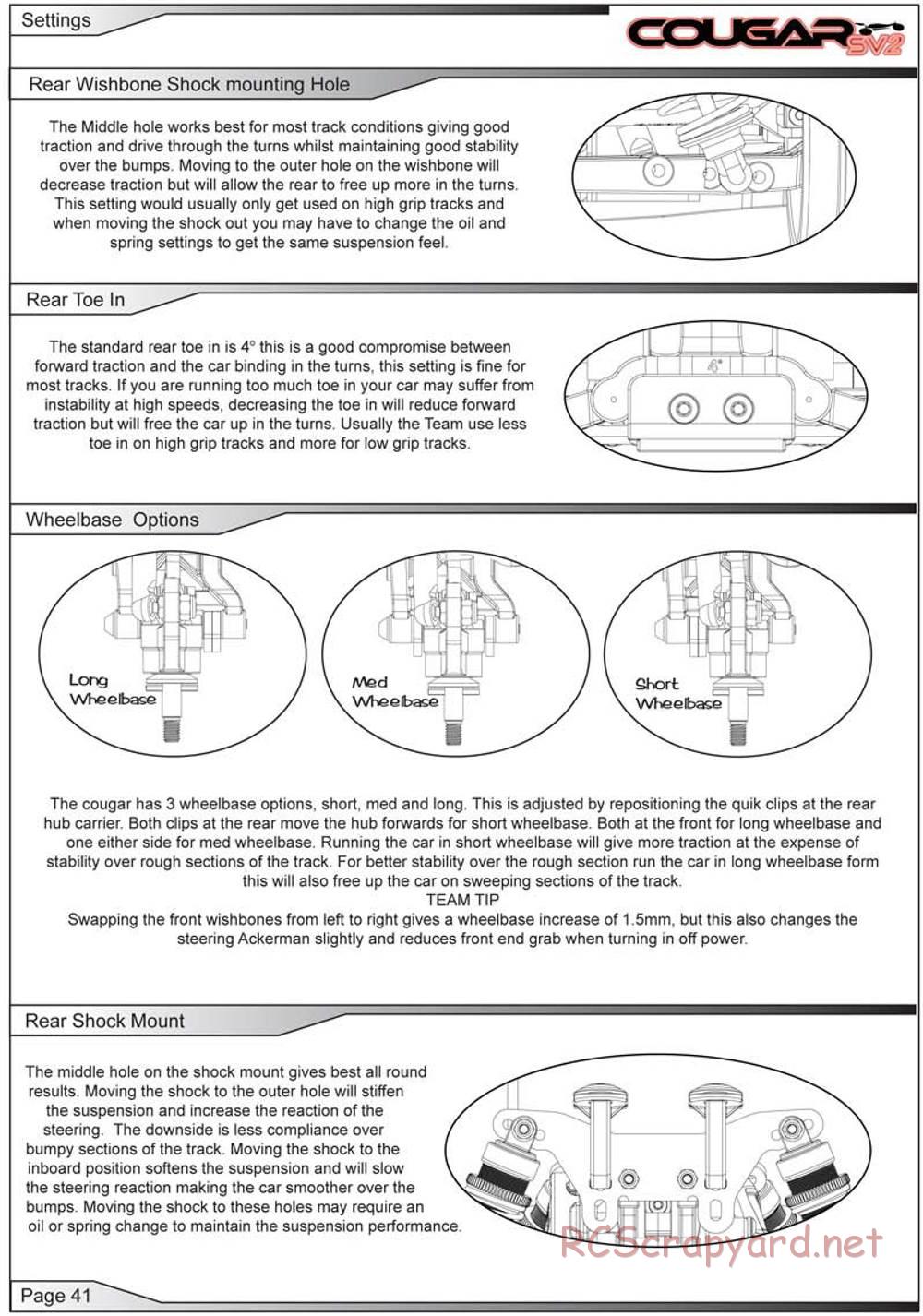 Schumacher - Cougar SV2 - Manual - Page 42