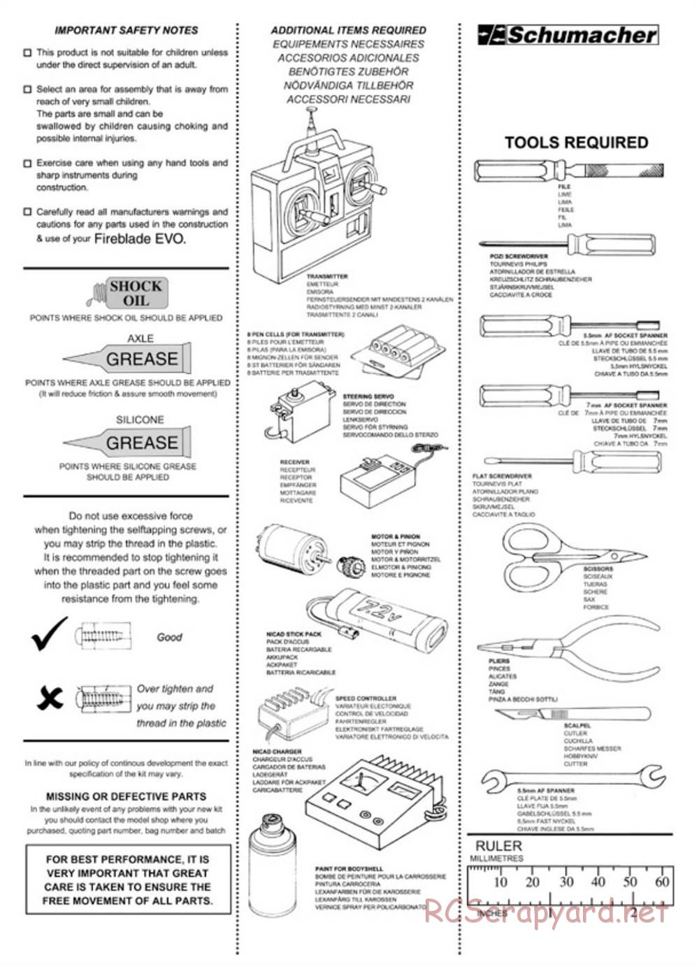 Schumacher - Fireblade Evo - Manual - Page 2