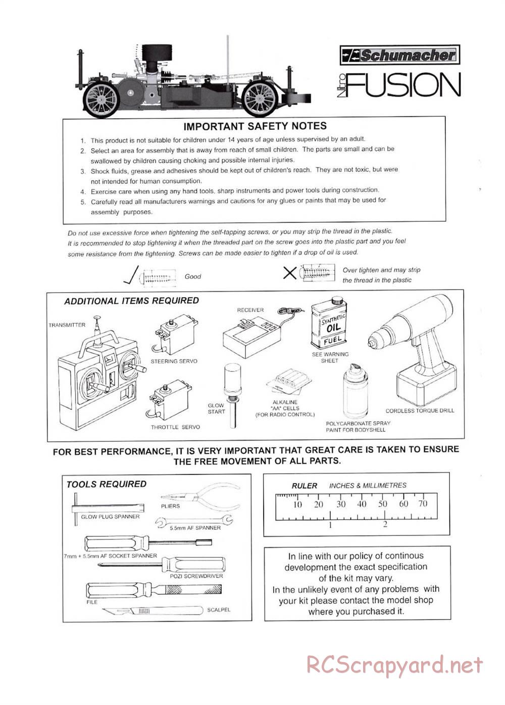 Schumacher - Fusion 21 - Manual - Page 2