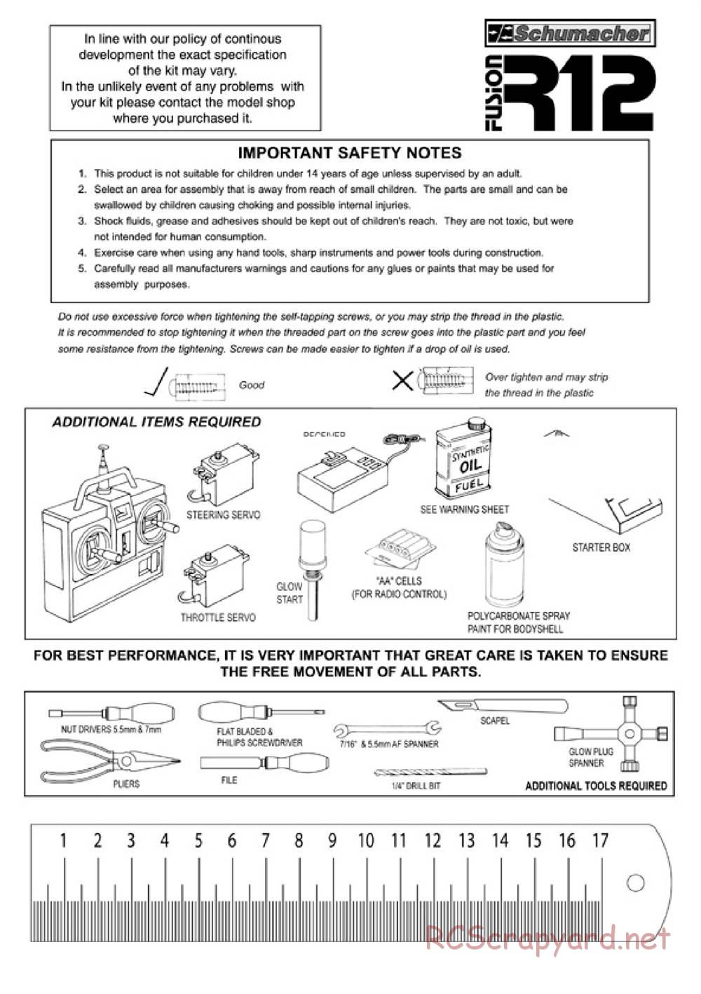 Schumacher - Fusion R12 - Manual - Page 2