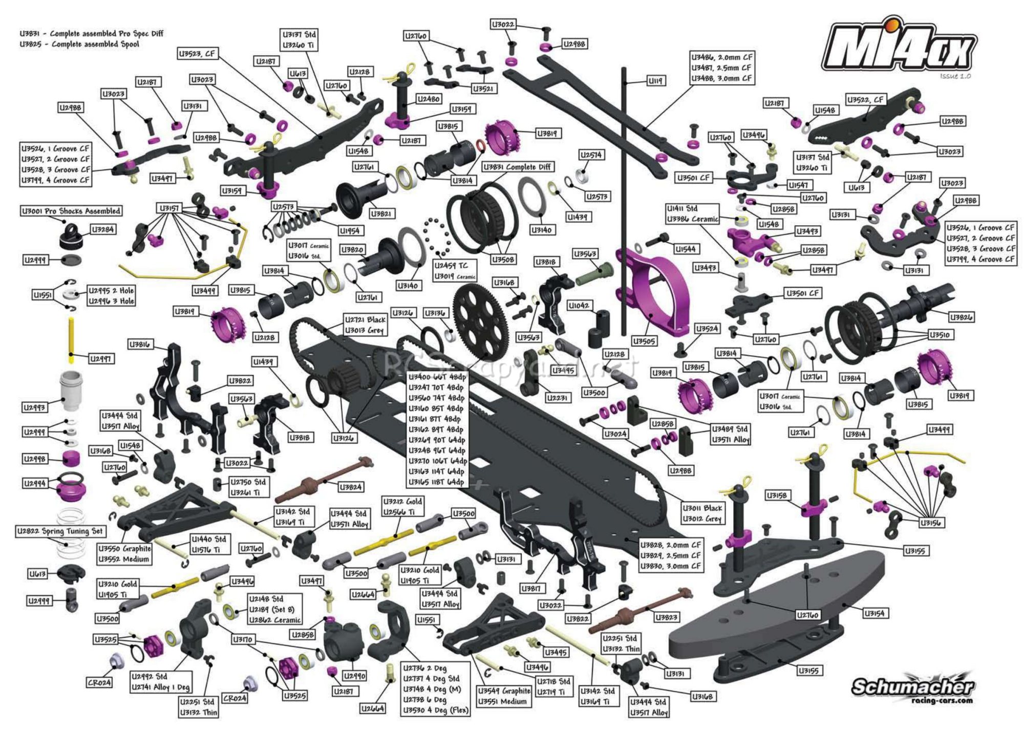 Schumacher - Mi4CX - Exploded View