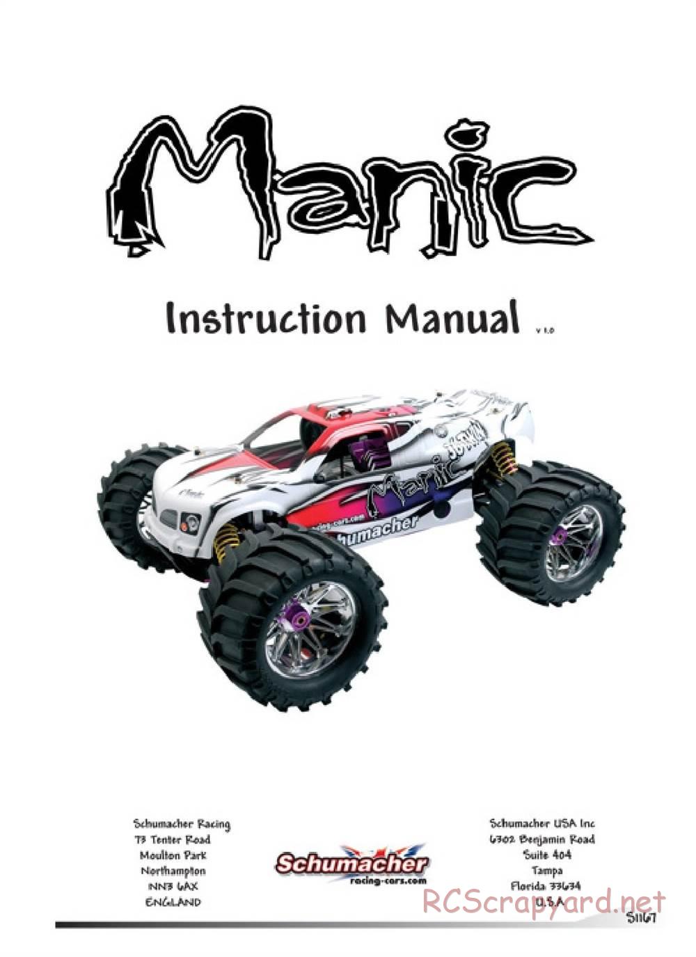 Schumacher - Manic - Manual - Page 1