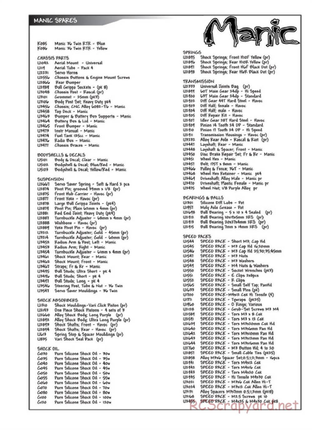 Schumacher - Manic - Manual - Page 20