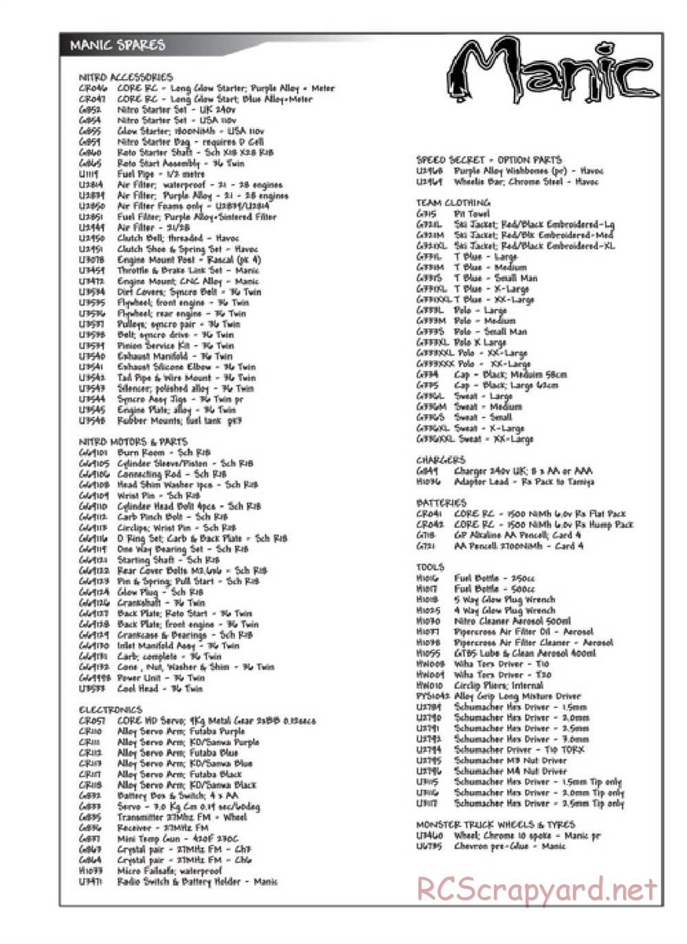 Schumacher - Manic - Manual - Page 21