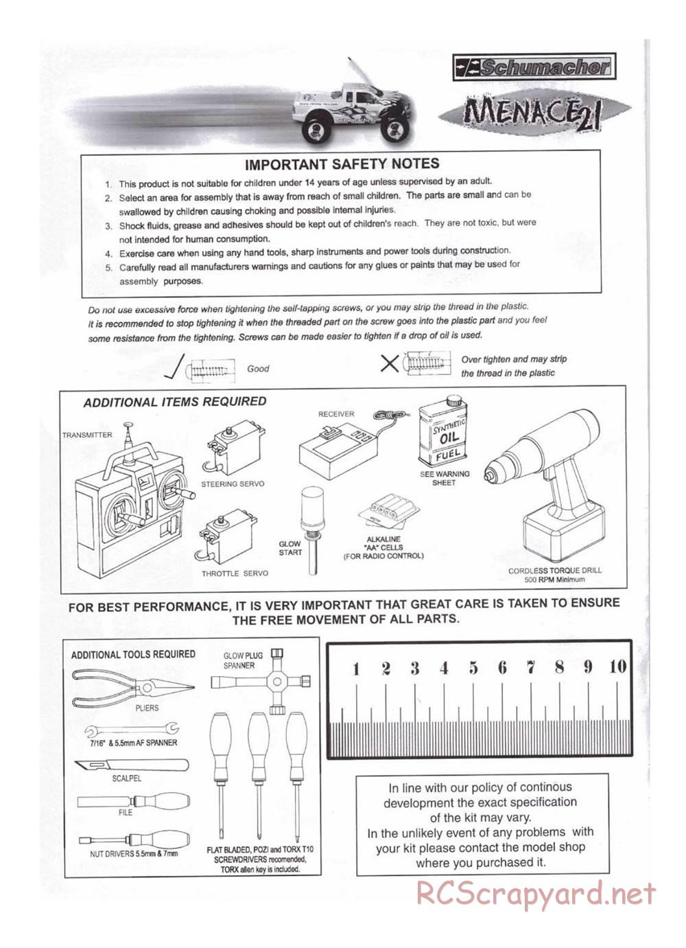 Schumacher - Menace 21 - Manual - Page 2