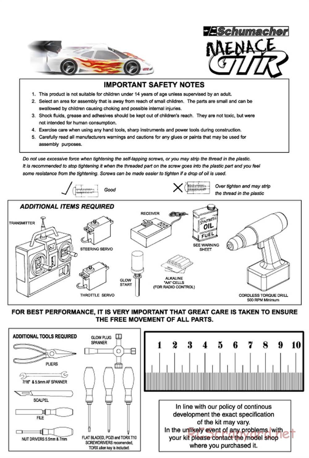 Schumacher - Menace GTR - Manual - Page 2