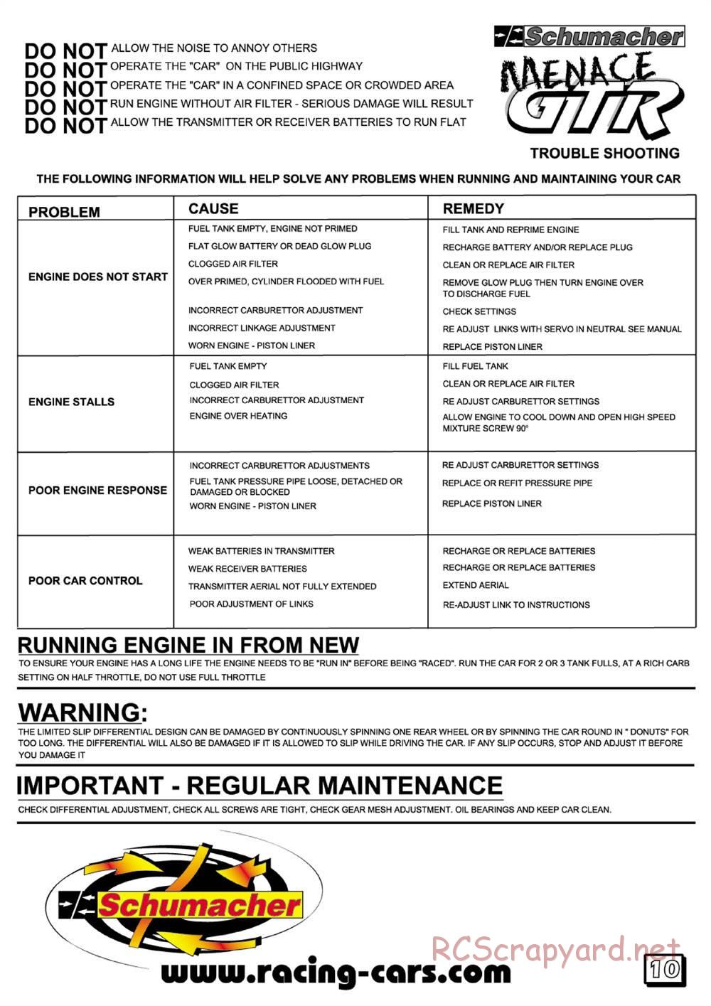 Schumacher - Menace GTR - Manual - Page 12