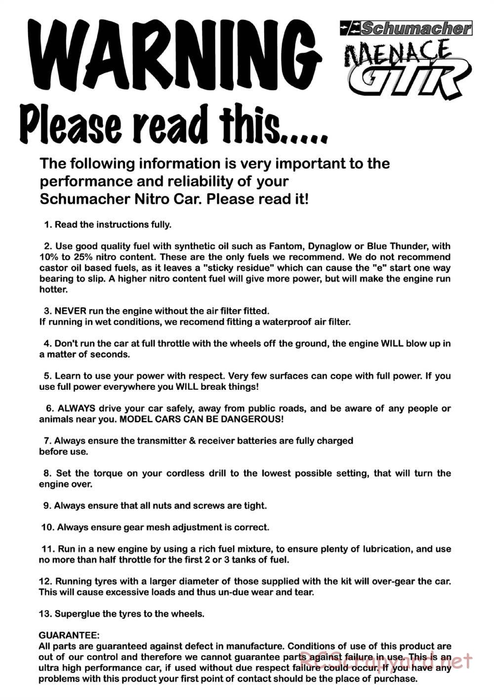 Schumacher - Menace GTR - Manual - Page 26