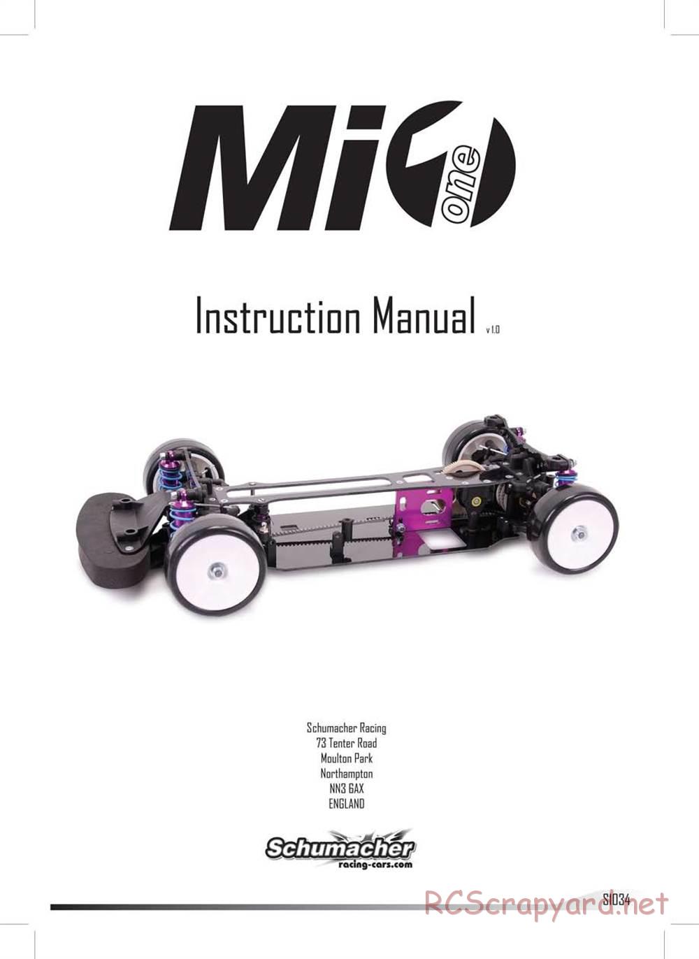 Schumacher - Mi1 - Manual - Page 1