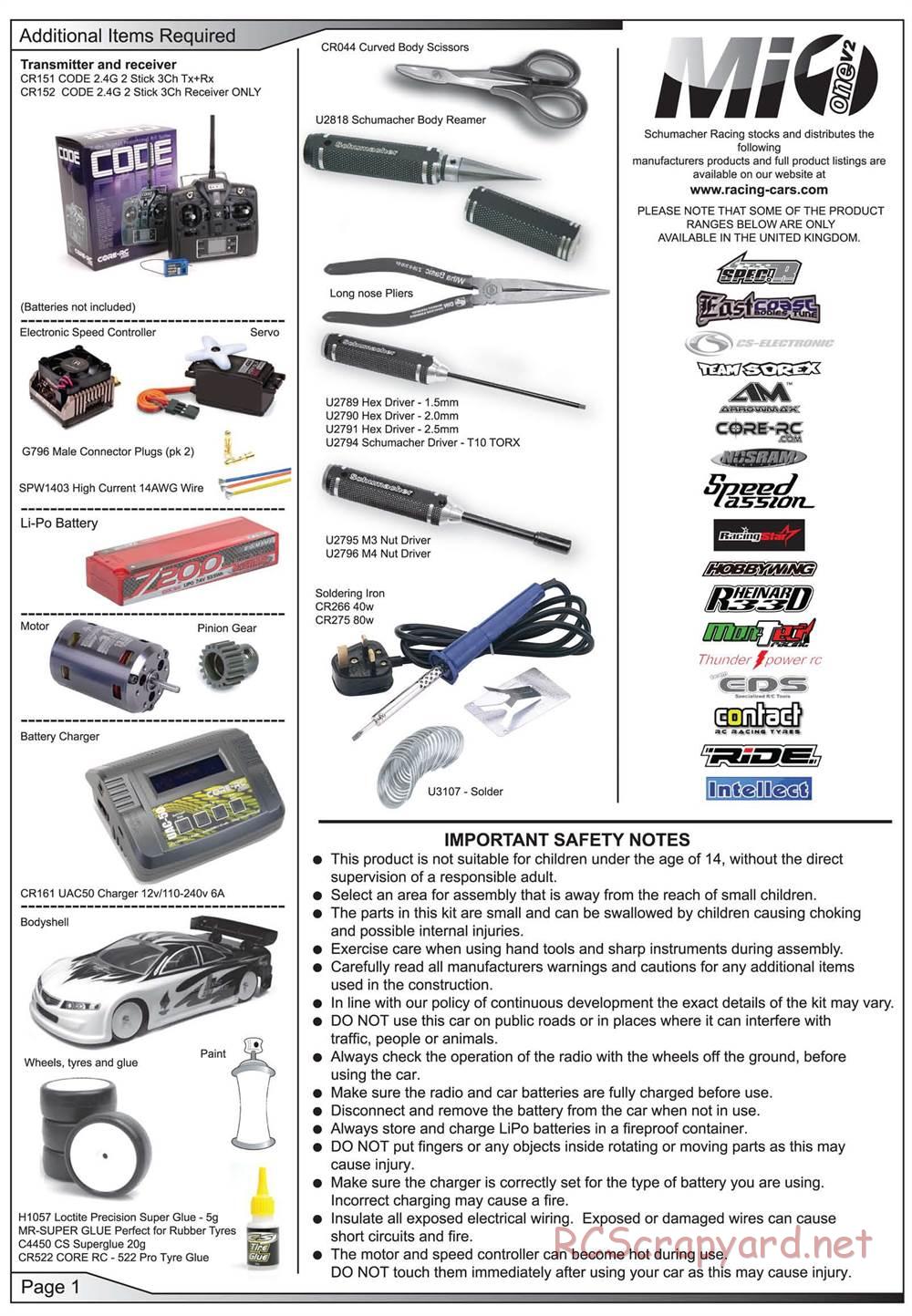 Schumacher - Mi1v2 - Manual - Page 2