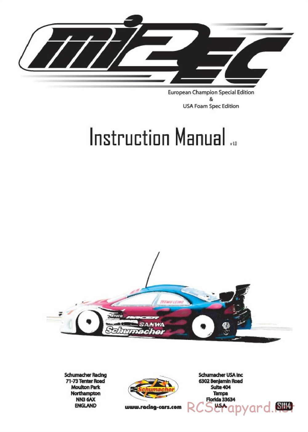 Schumacher - Mi2 EC - Manual - Page 1