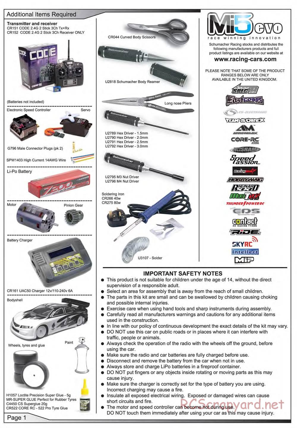 Schumacher - Mi5 Evo - Manual - Page 2