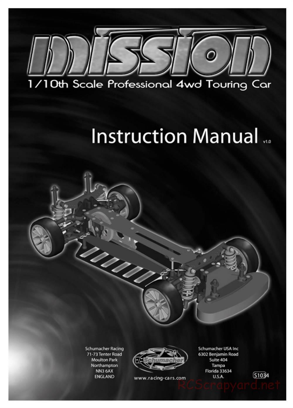 Schumacher - Mission - Manual - Page 1