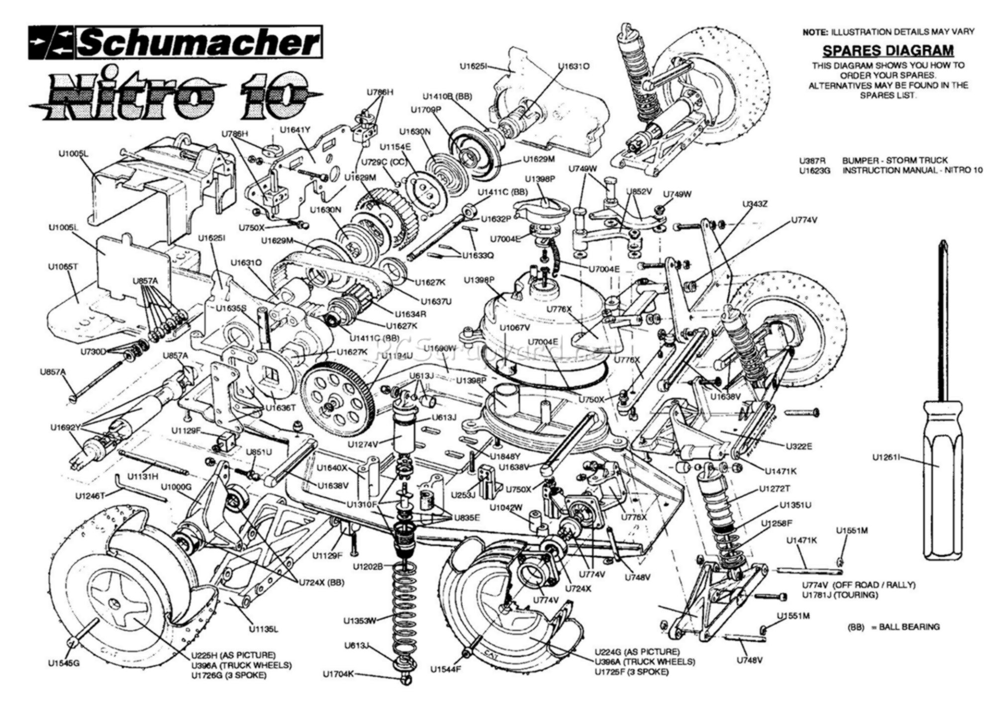 Schumacher - Nitro 10 - Exploded View - Page 1