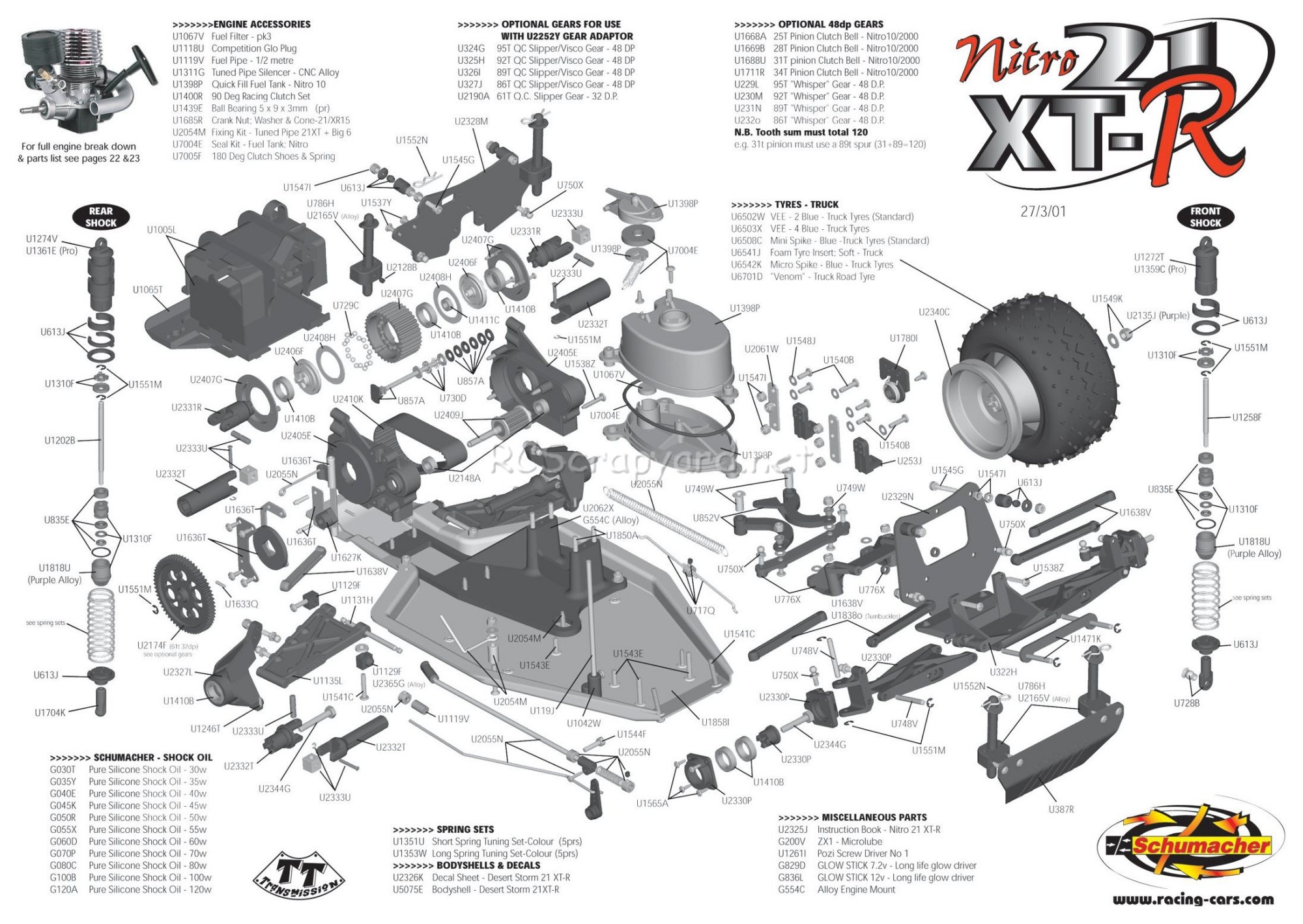 Schumacher - Nitro 21 XT-R Desert Storm - Exploded View