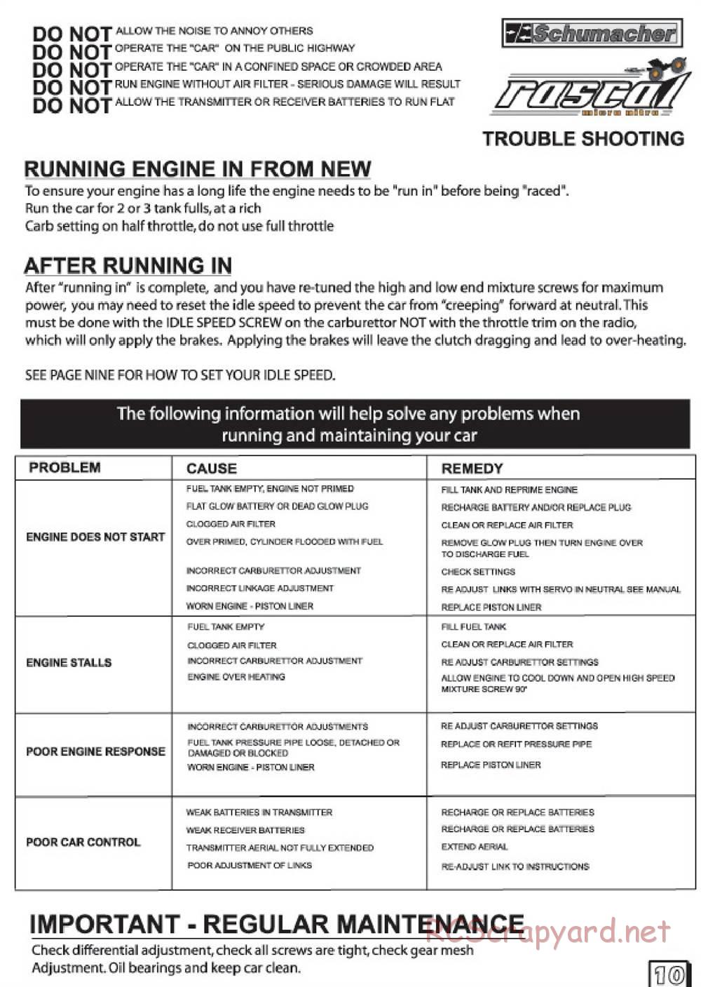 Schumacher - Rascal 2 - Manual - Page 12