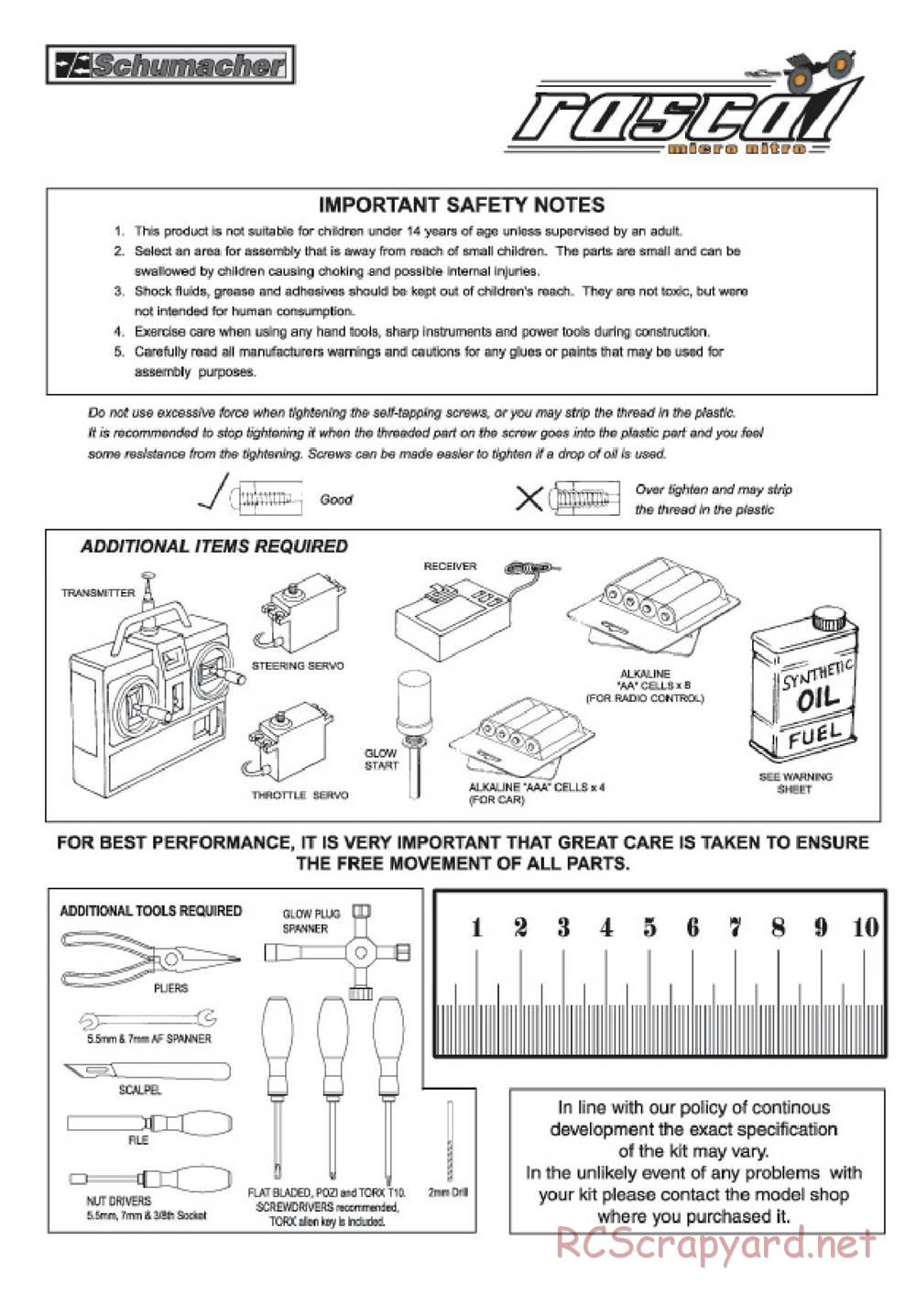 Schumacher - Rascal Micro Nitro - Manual - Page 2