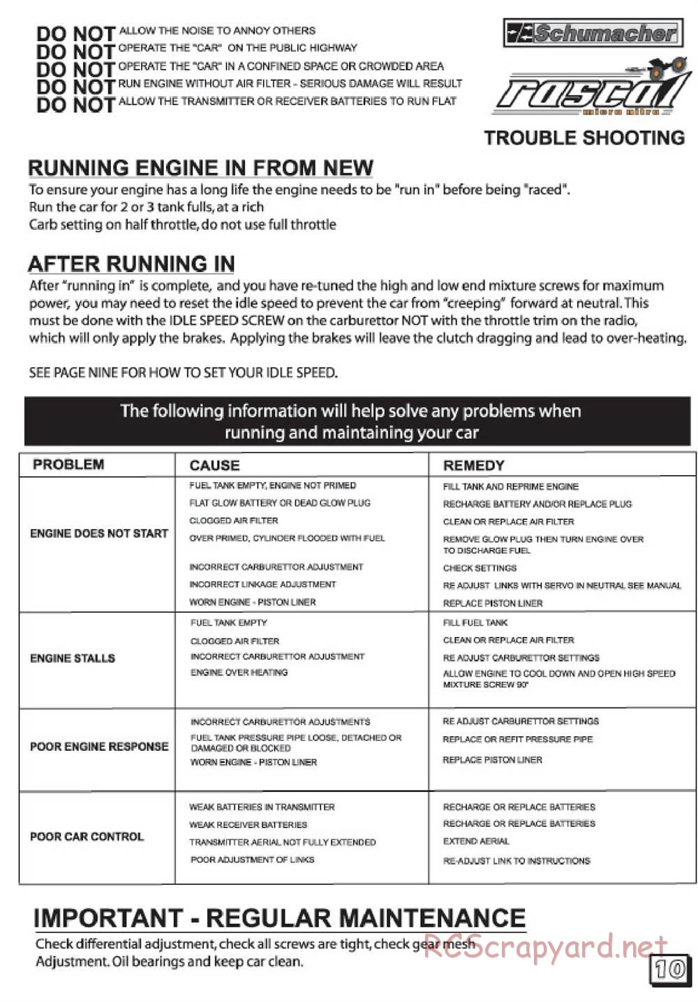 Schumacher - Rascal Micro Nitro - Manual - Page 12