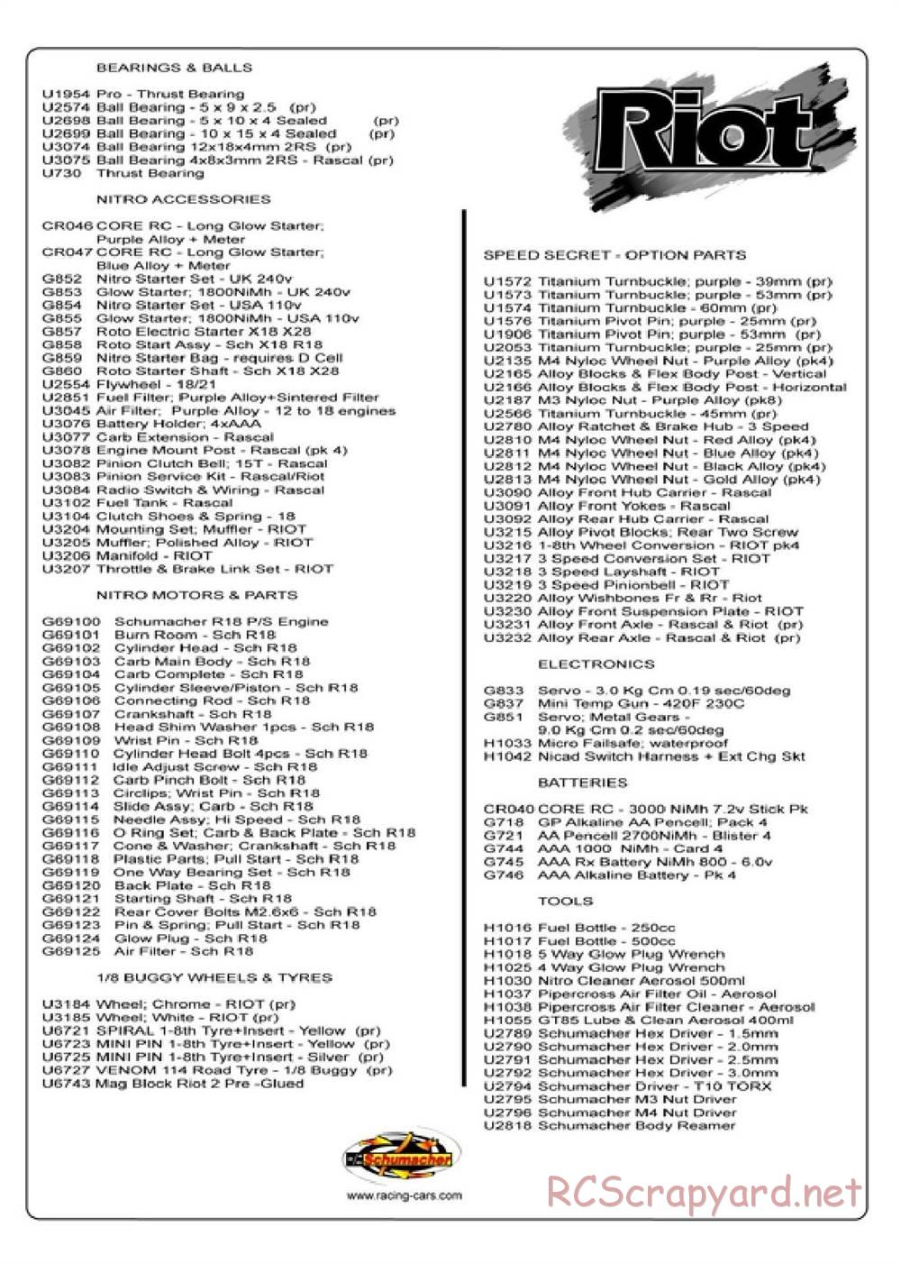 Schumacher - Riot 2 - Manual - Page 20