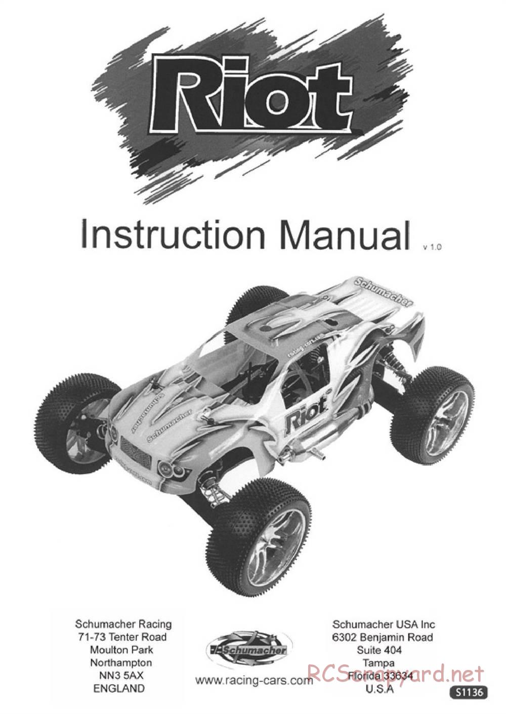 Schumacher - Riot - Manual - Page 1
