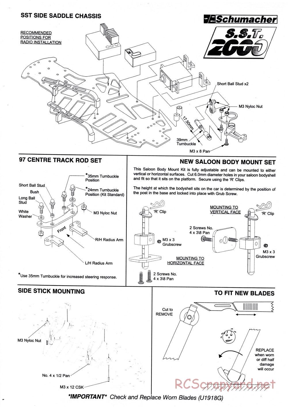 Schumacher - SST-2000 - Parts-List - 2