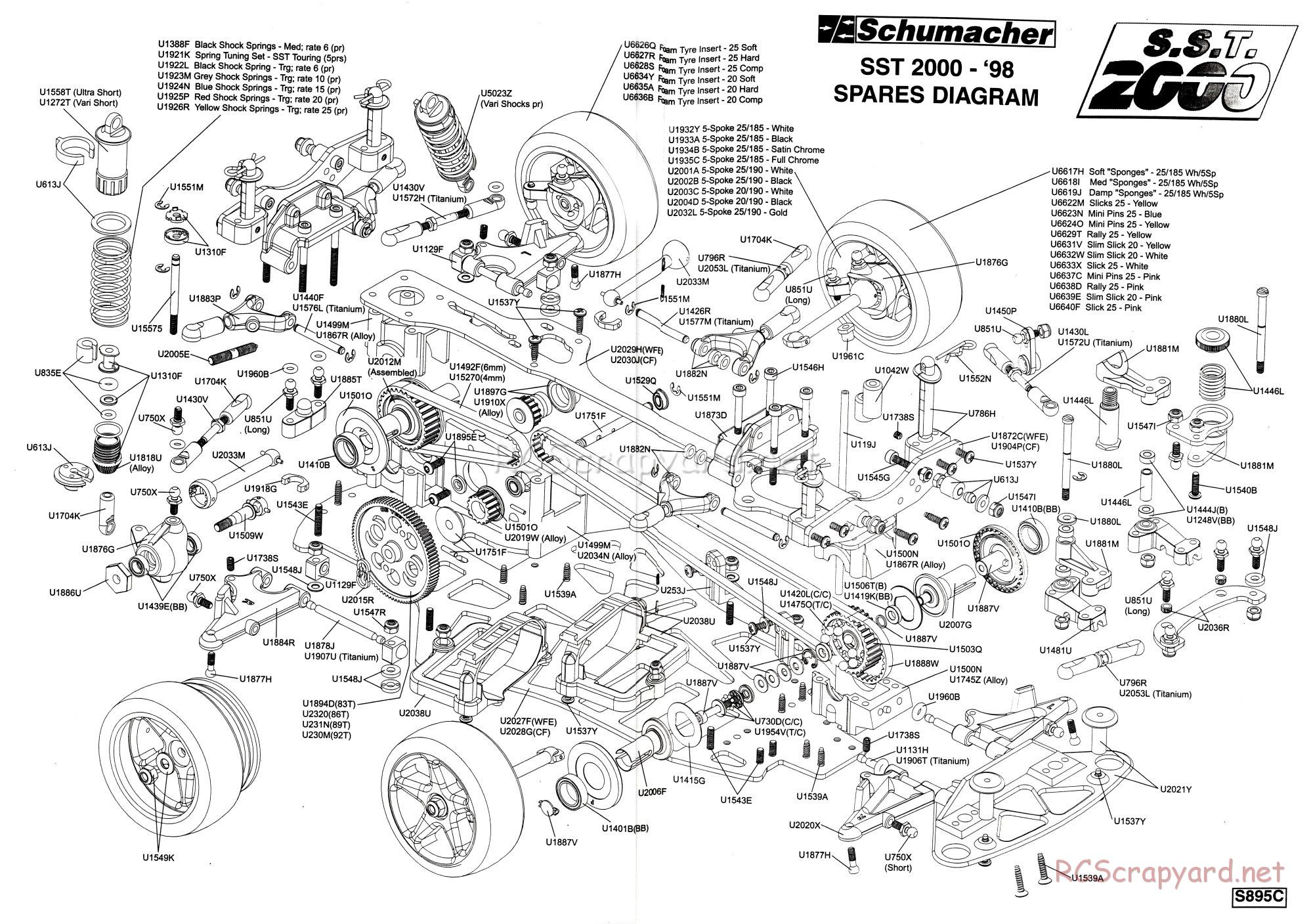 Schumacher - SST 2000 98 - Exploded View