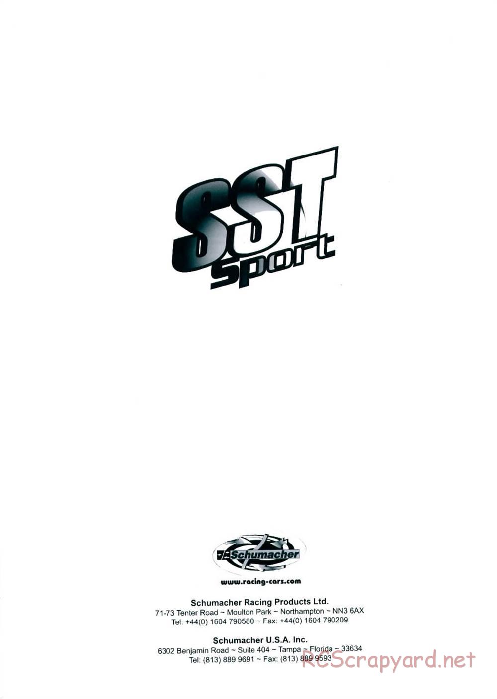 Schumacher - SST Sport - Manual - Page 23