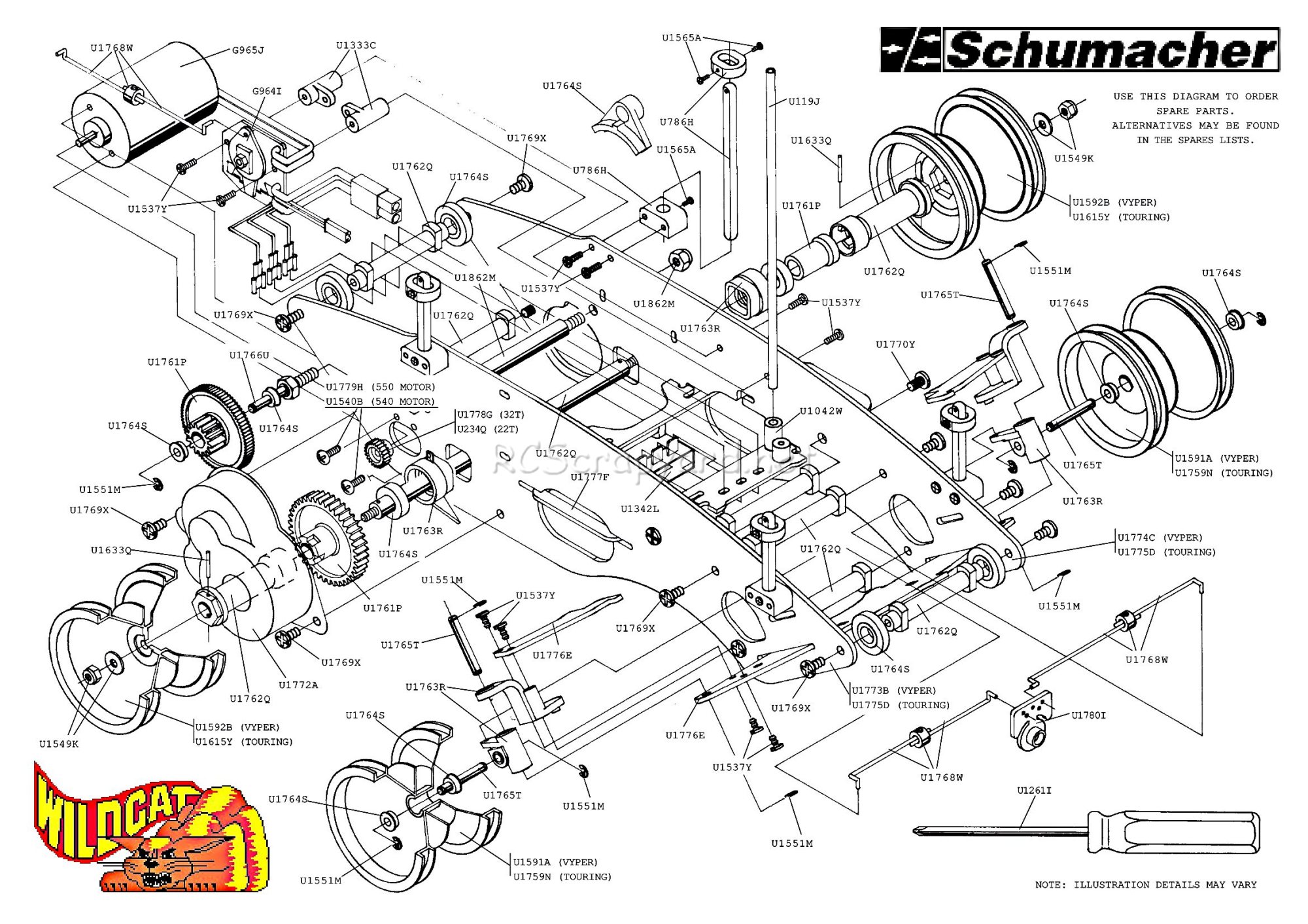 Schumacher - Wildcat - Exploded View - Page 1