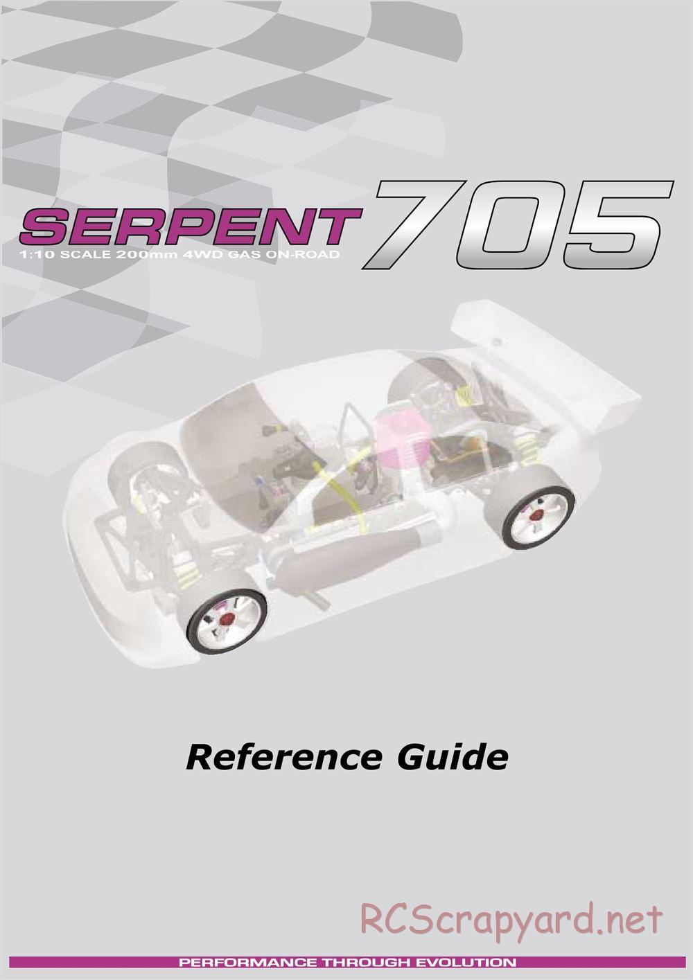 Serpent - 705 - Exploded View and Parts List - Page 1