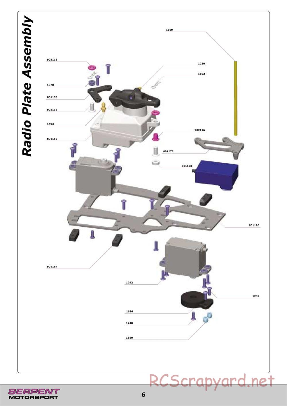 Serpent - 705 - Exploded View and Parts List - Page 6