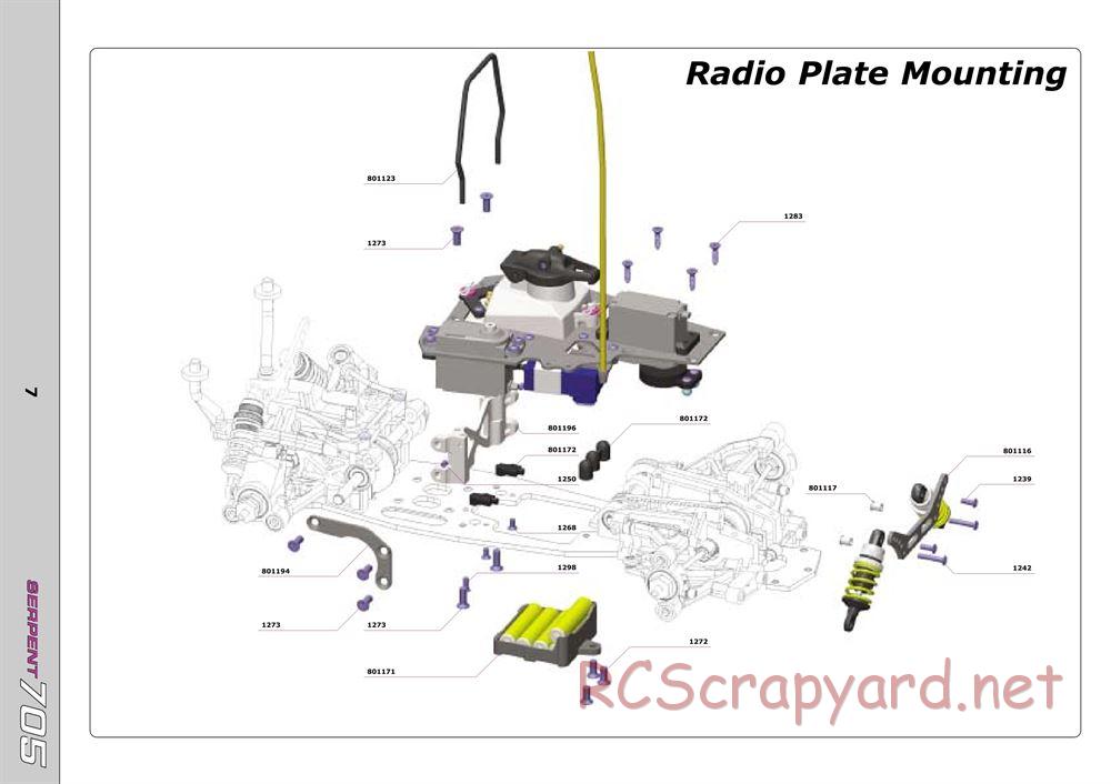 Serpent - 705 - Exploded View and Parts List - Page 7