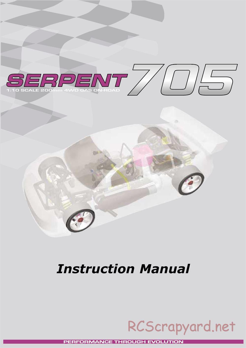Serpent - 705 - Manual - Page 1