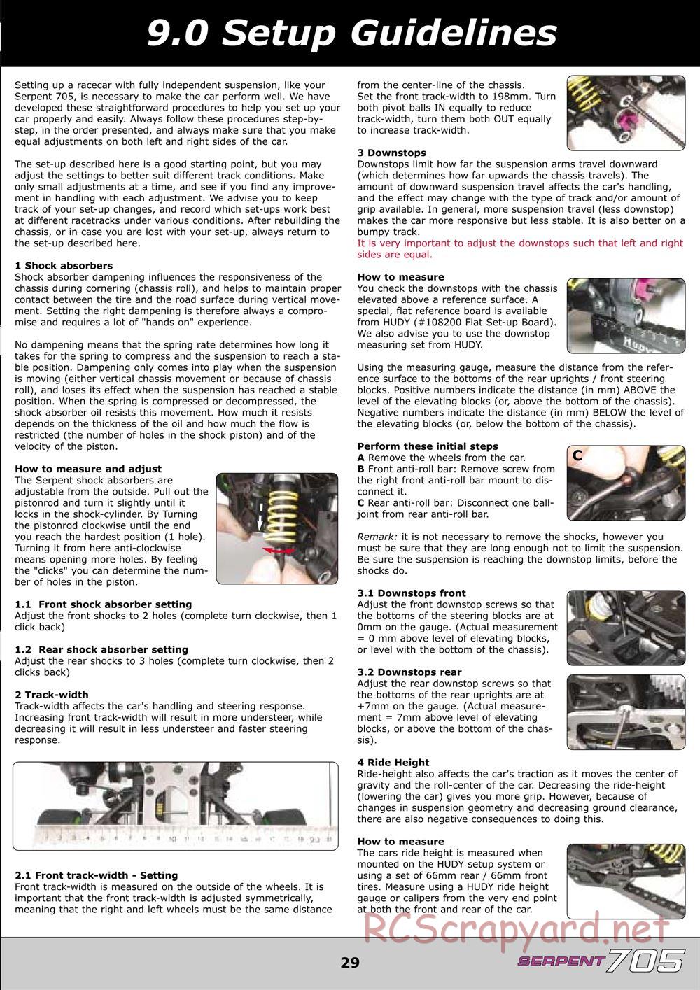Serpent - 705 - Manual - Page 29