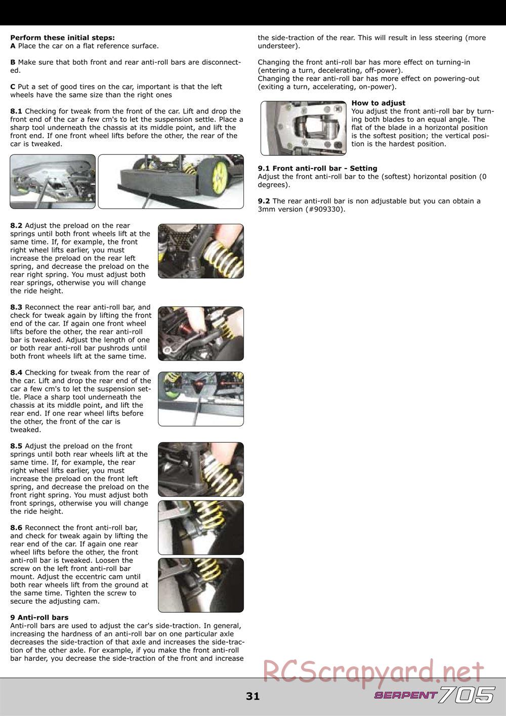 Serpent - 705 - Manual - Page 31