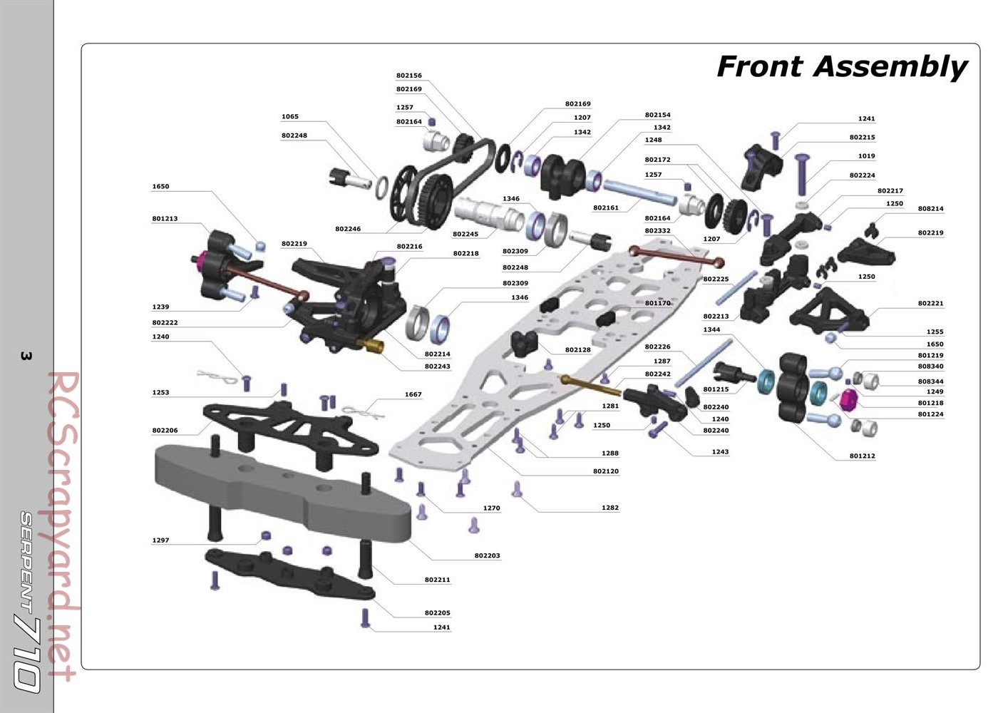 Serpent - 710 - Exploded View and Parts List - Page 3