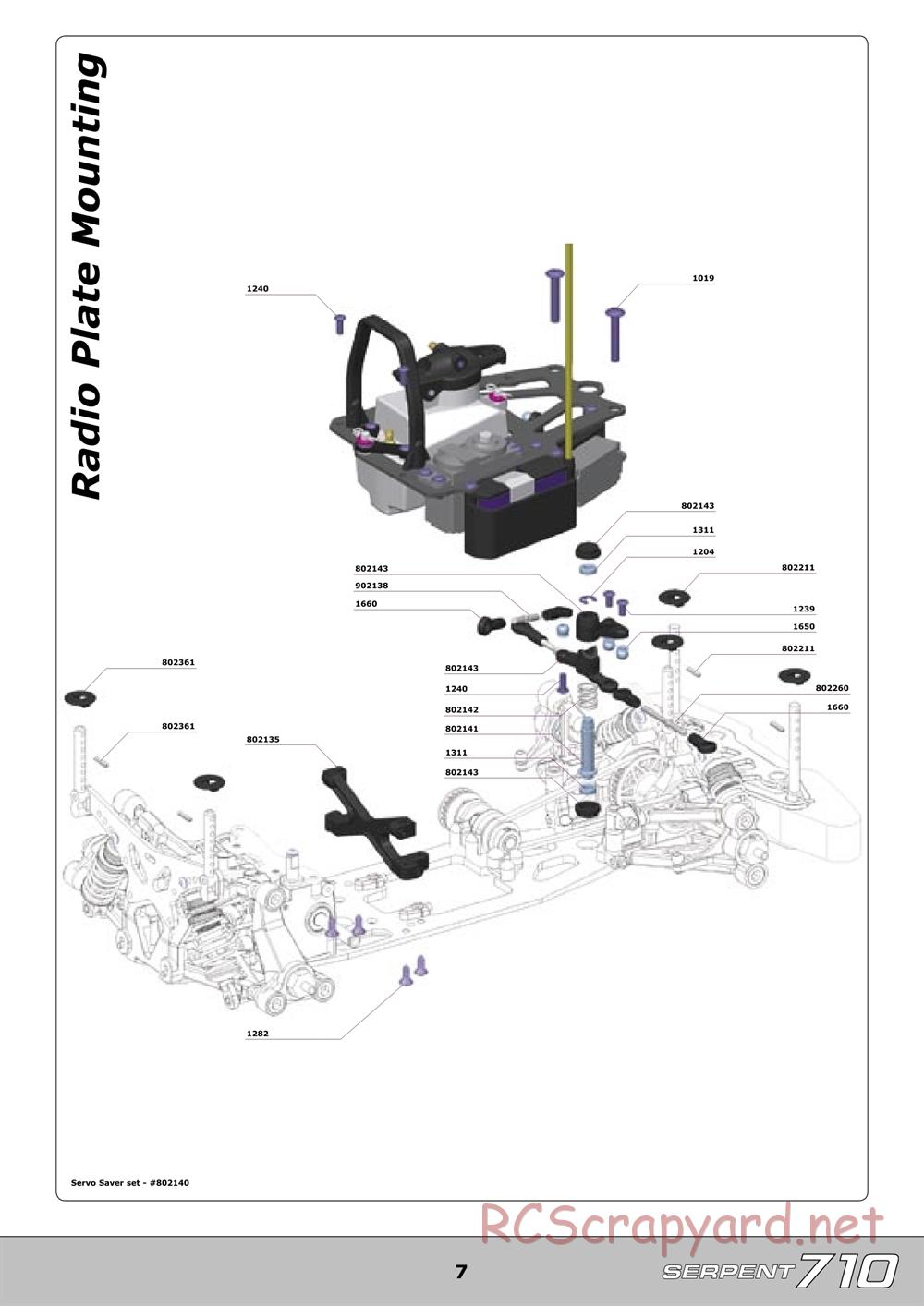 Serpent - 710 - Exploded View and Parts List - Page 7