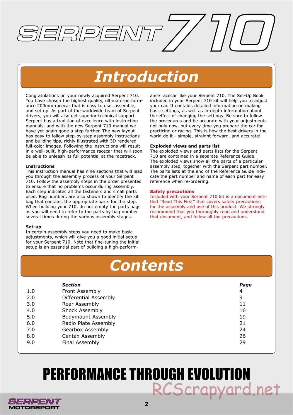 Serpent - 710 - Manual - Page 2
