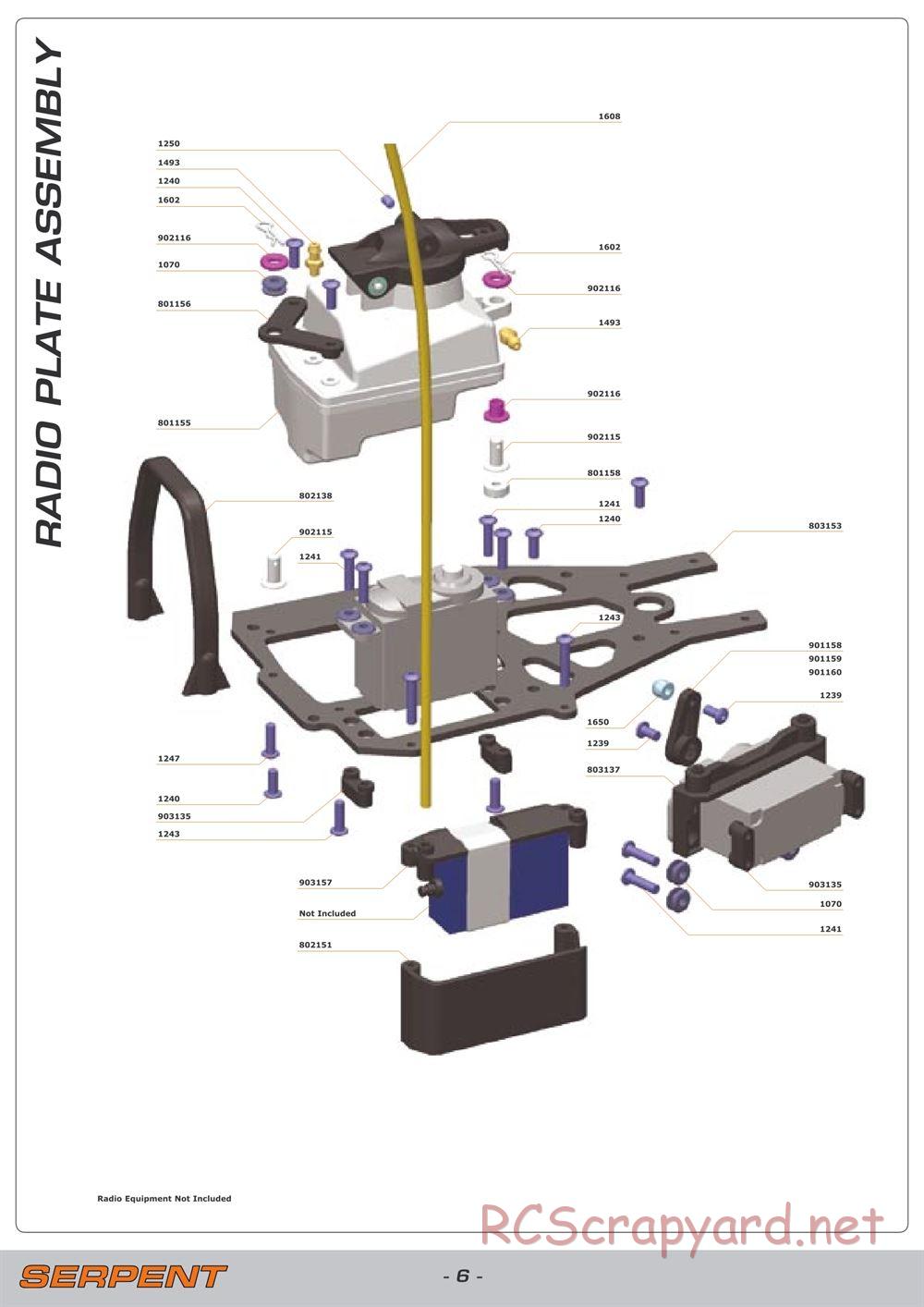 Serpent - 720 - Exploded View and Parts List - Page 6