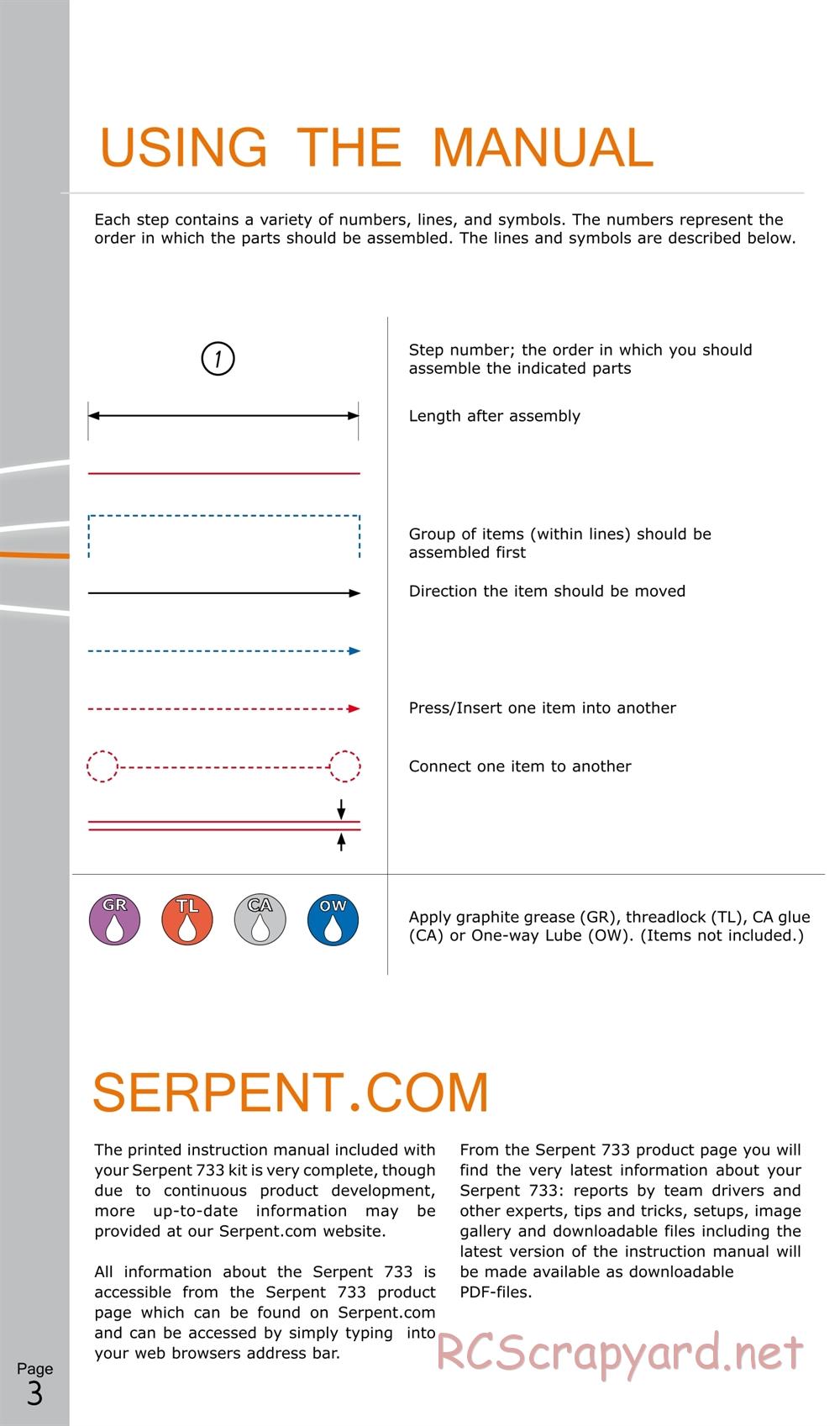 Serpent - 733 Evo - Manual - Page 3