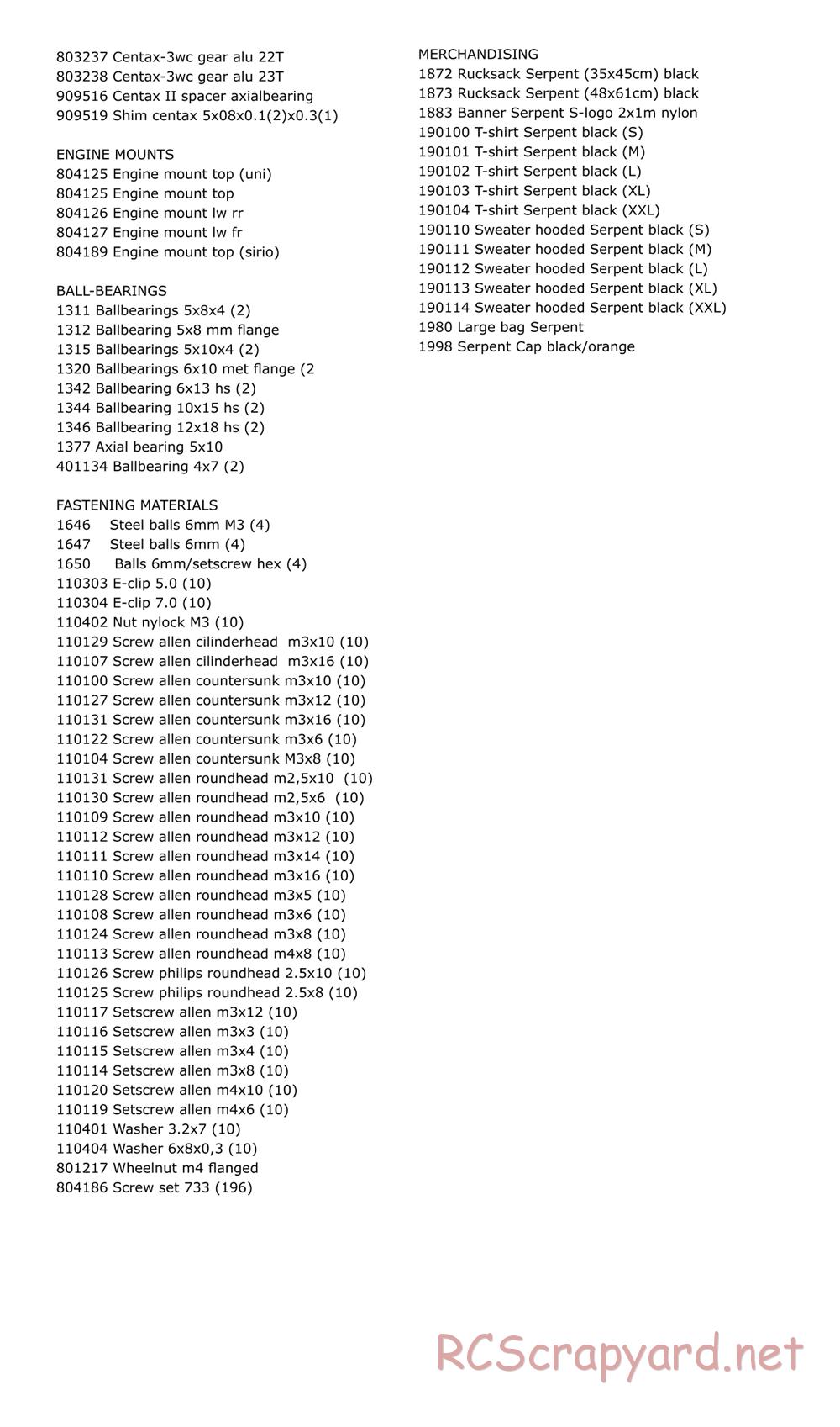 Serpent - 733 Evo - Manual - Page 47