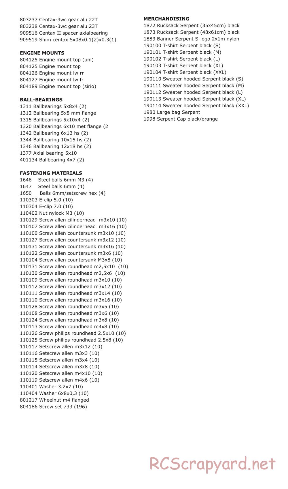 Serpent - 733 - Manual - Page 39