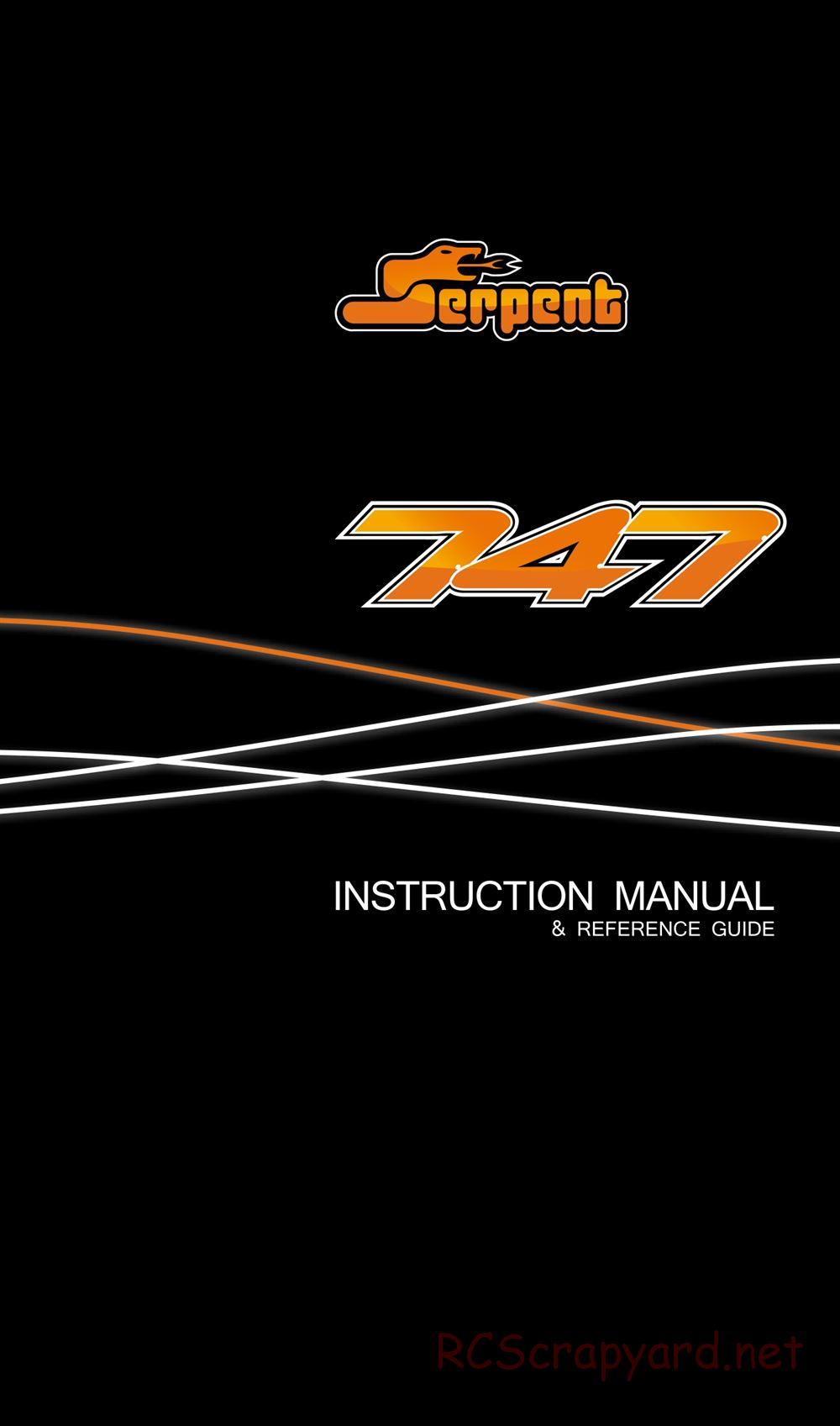 Serpent - 747 - Manual - Page 1
