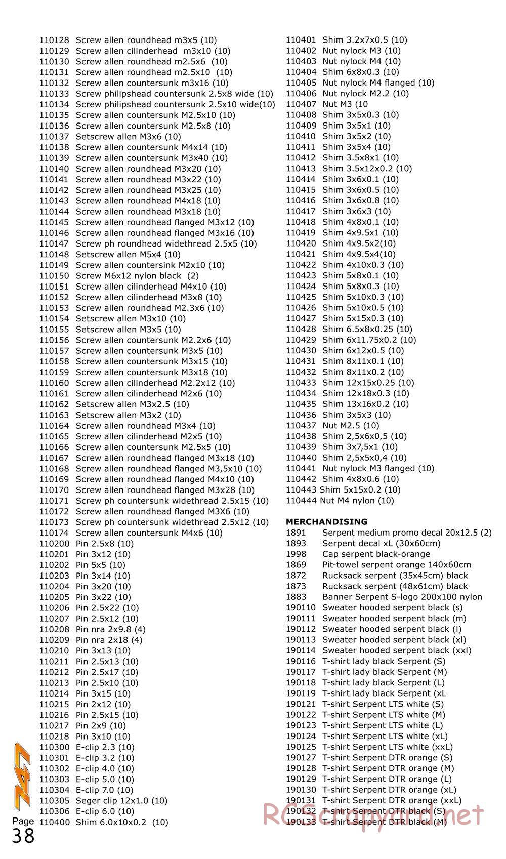 Serpent - 747 - Manual - Page 38