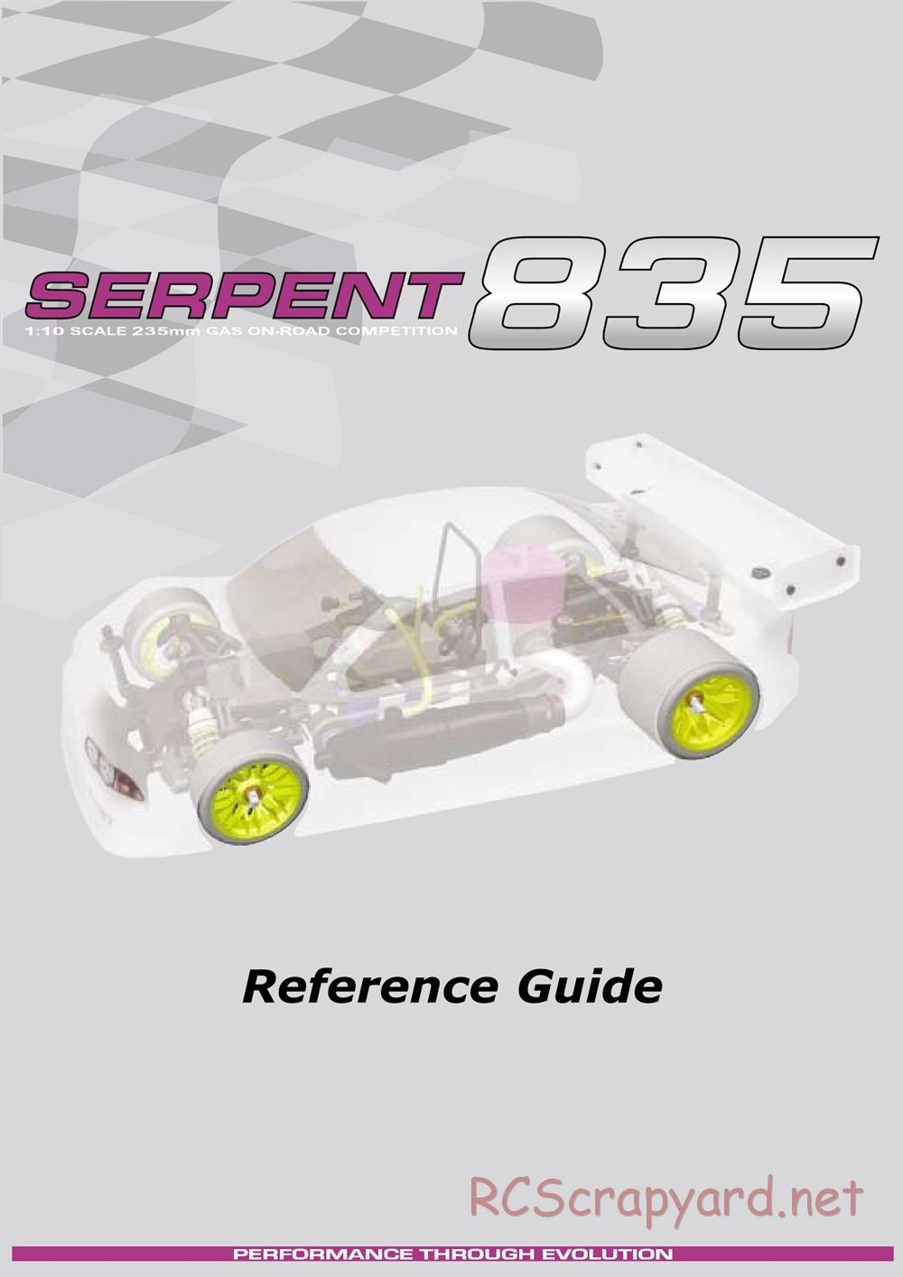 Serpent - 835 - Exploded View and Parts List - Page 1