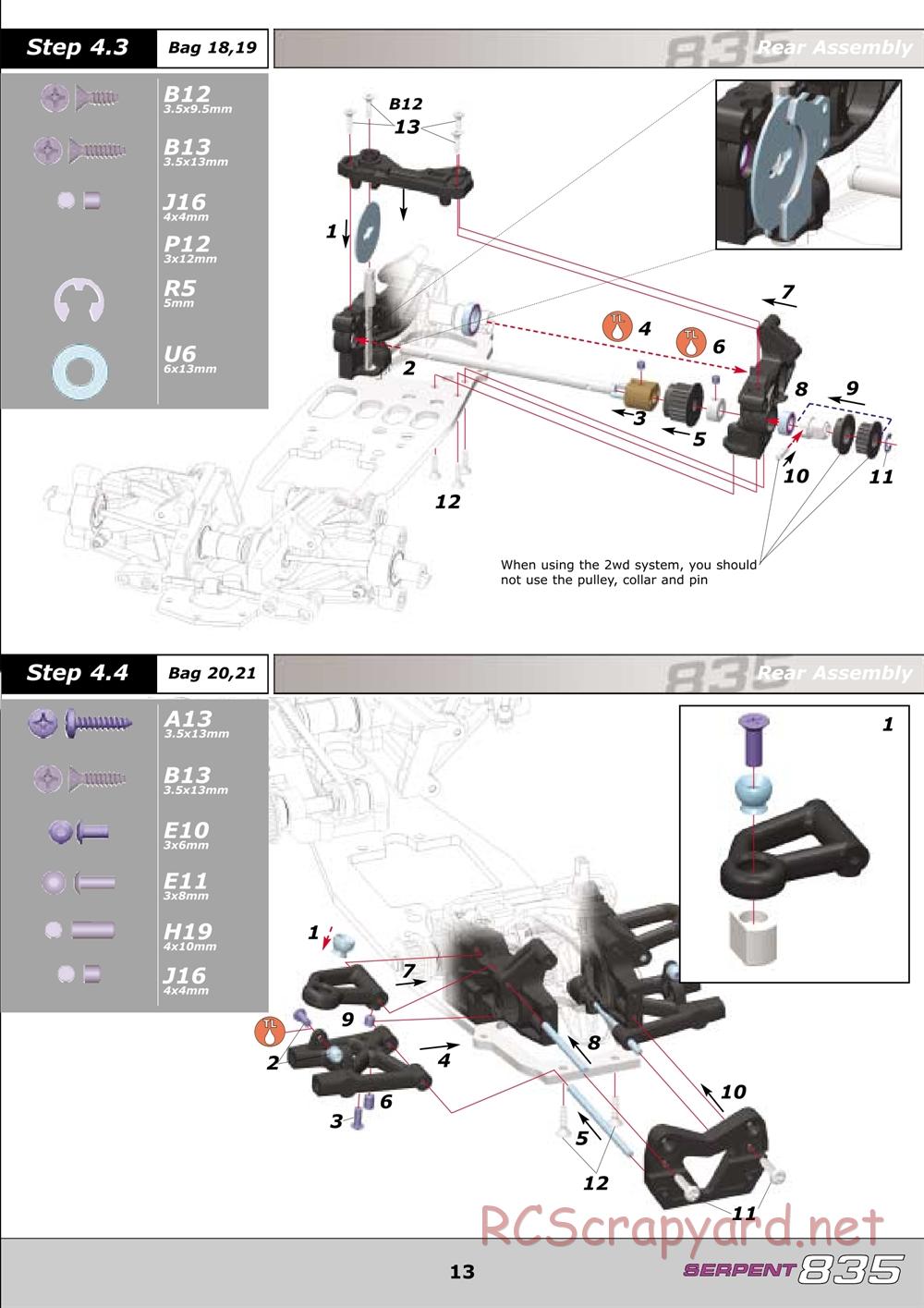 Serpent - 835 - Manual - Page 13