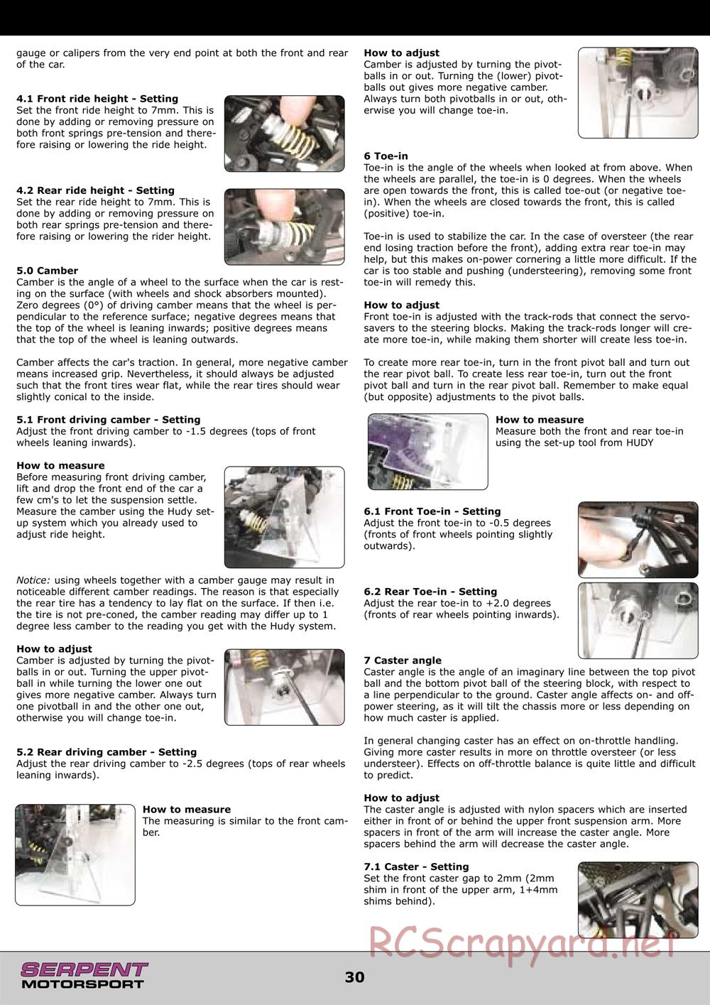 Serpent - 835 - Manual - Page 30