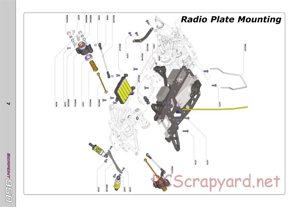 Serpent - 950 - Exploded View and Parts List - Page 7